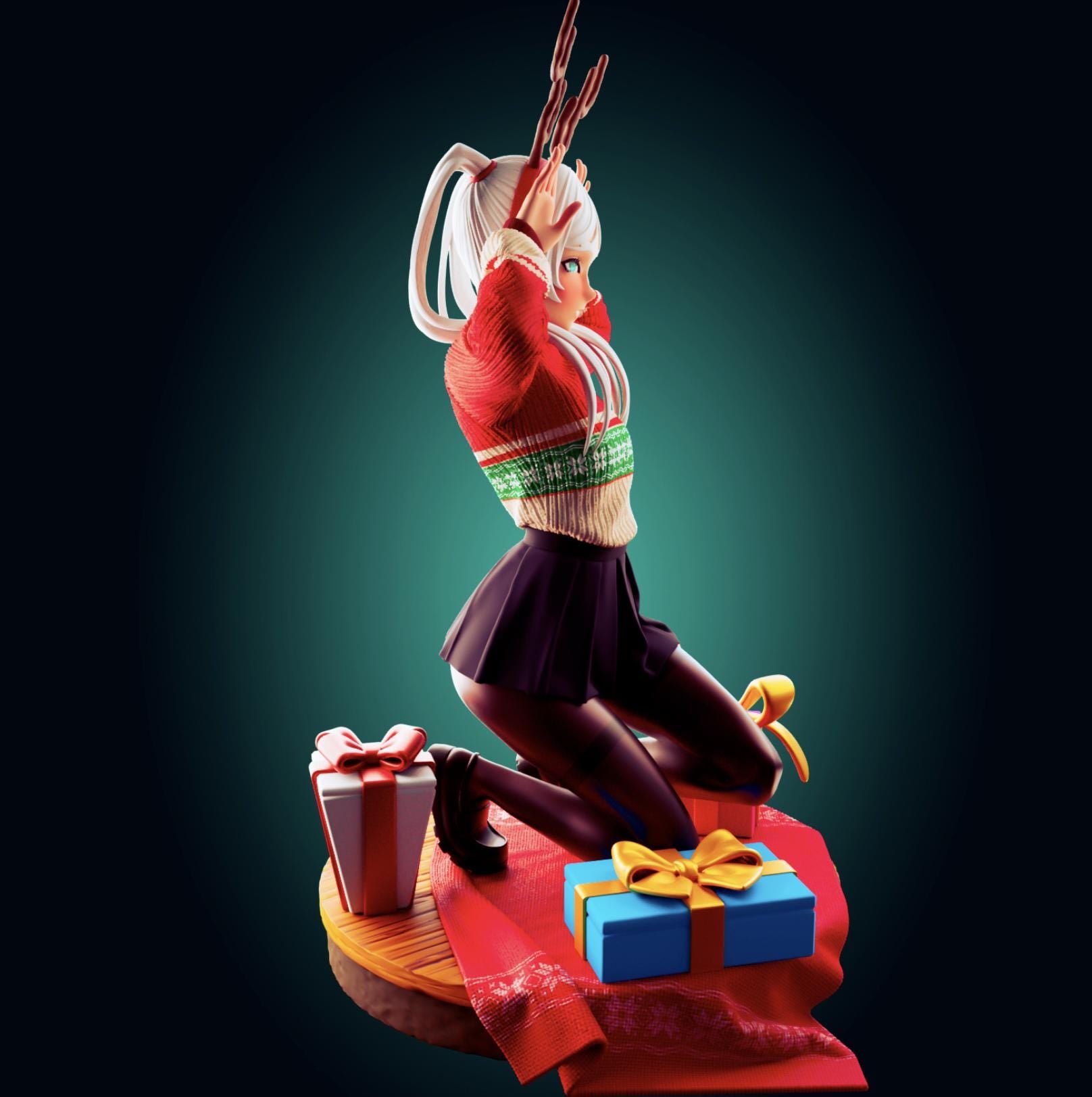 Mage Girl Christmas Model Kit | 3D Resin Printed Figurine | Officer Rhu