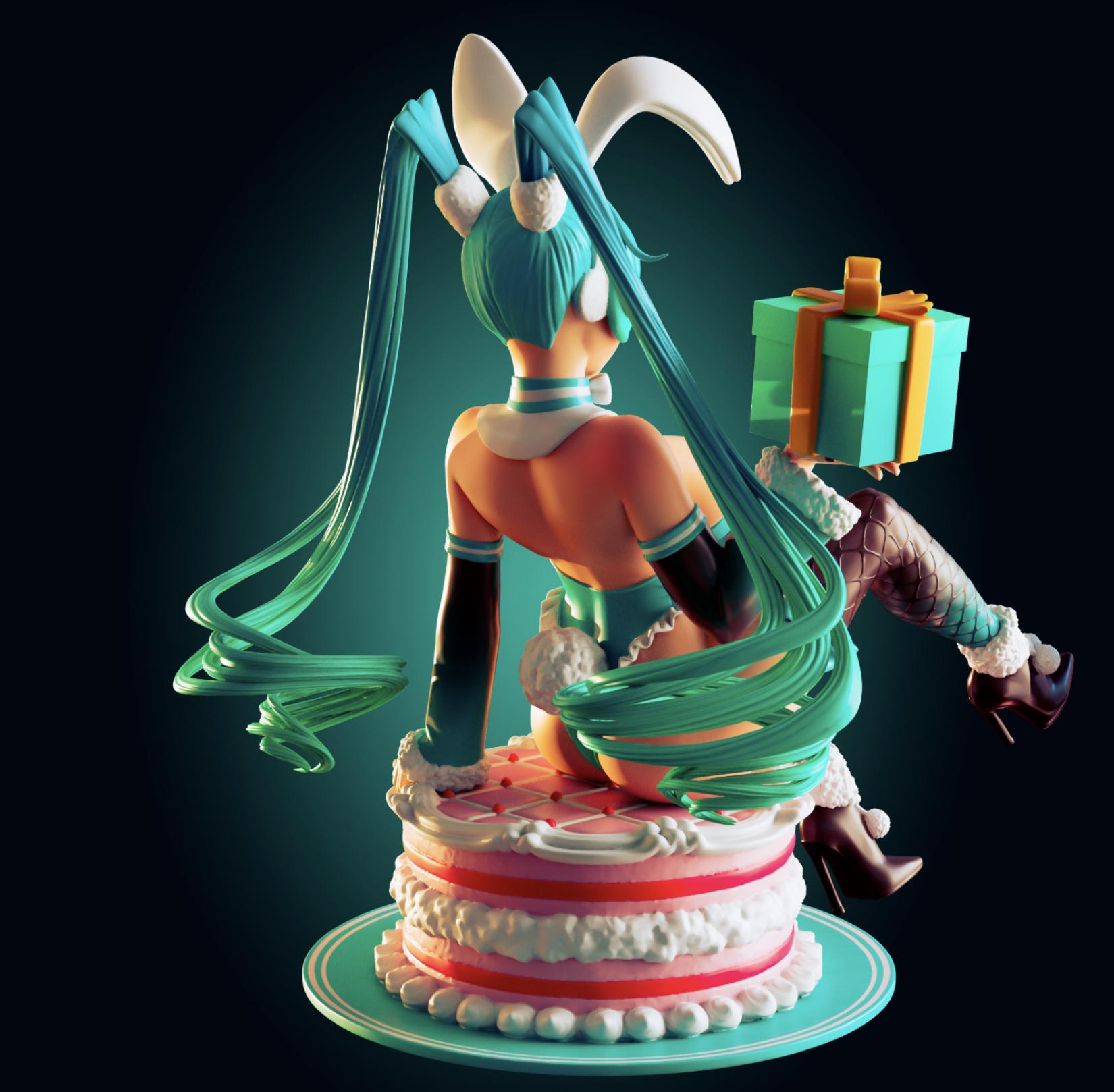 Vocaloid Bunny Girl Model Kit | 3D Resin Printed Figurine | Officer Rhu