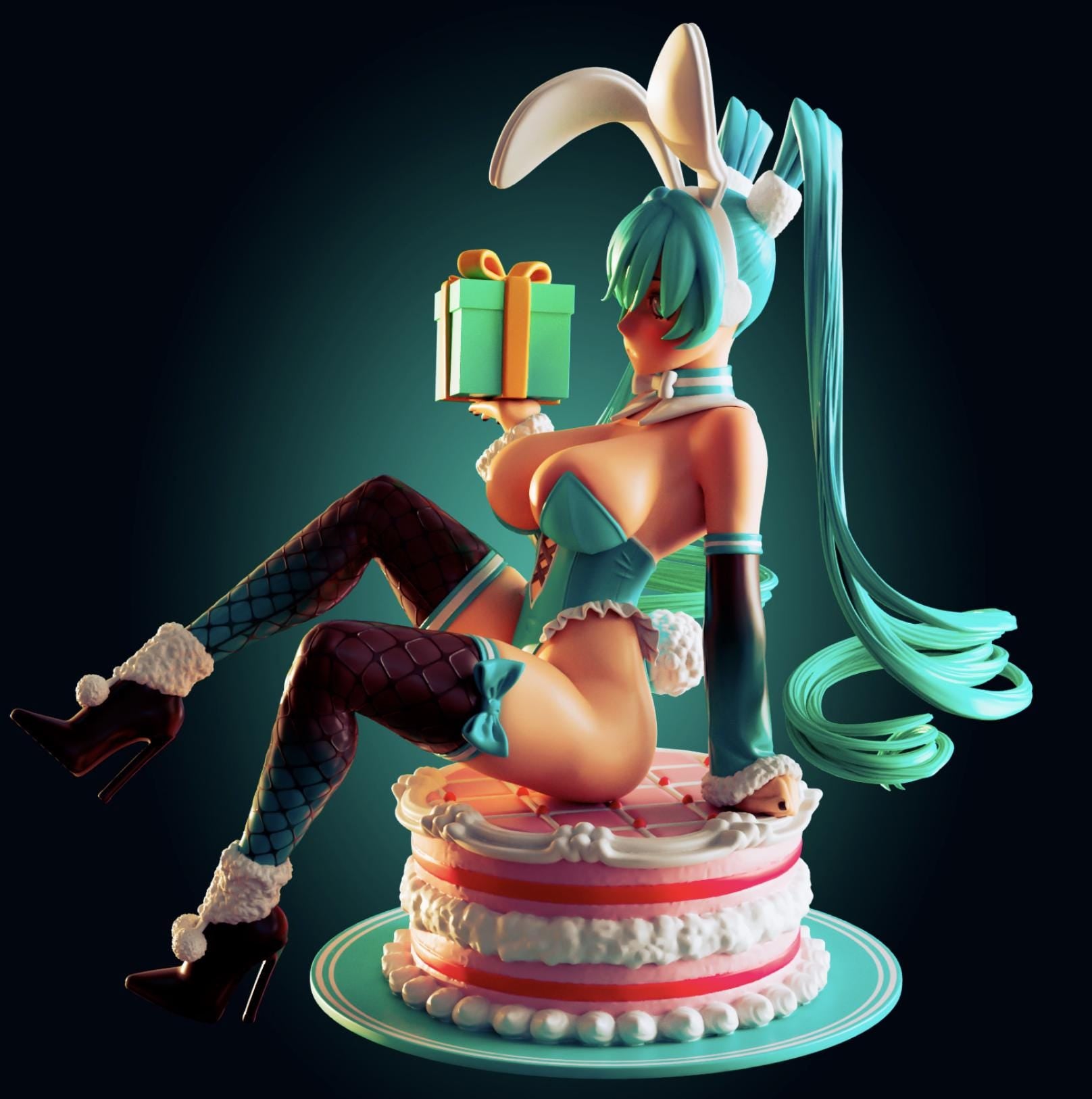 Vocaloid Bunny Girl Model Kit | 3D Resin Printed Figurine | Officer Rhu