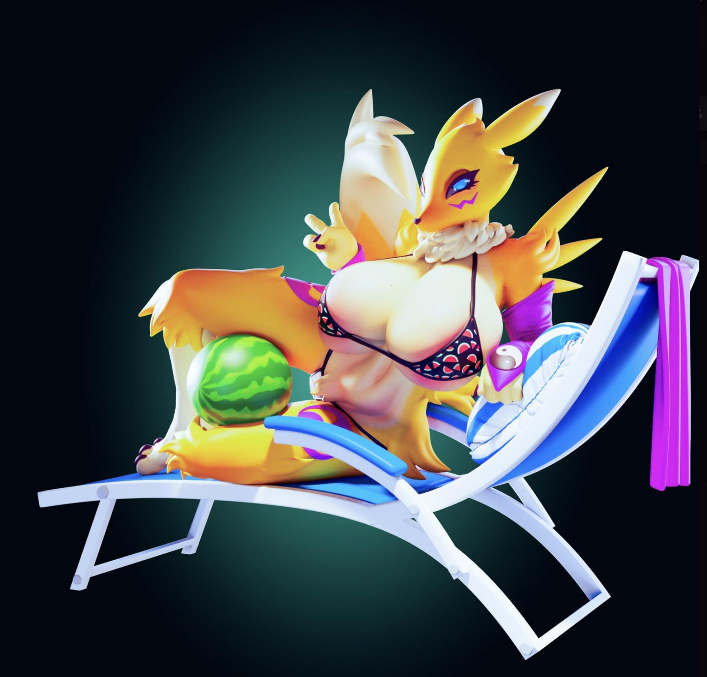 Fox Girl Model Kit | 3D Resin Printed Figurine | Officer Rhu