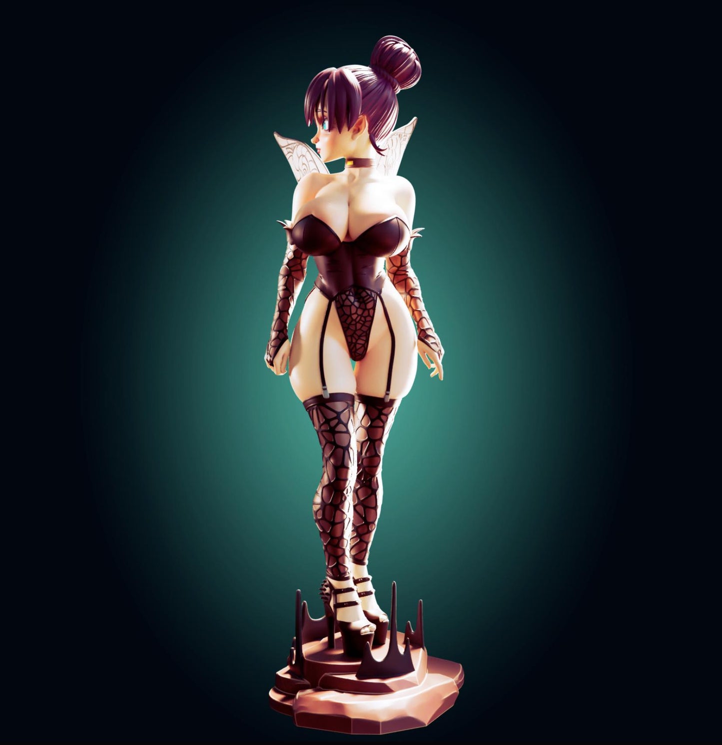 Goth Fairy Girl Model Kit | 3D Resin Printed Figurine | Officer Rhu