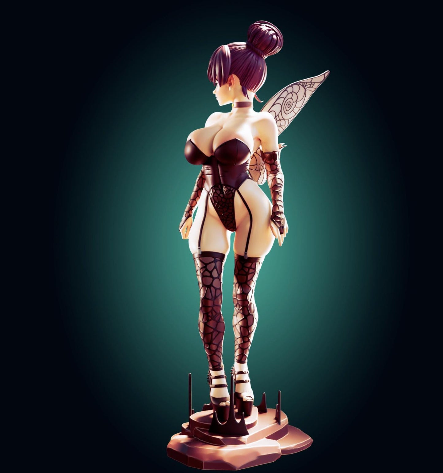 Goth Fairy Girl Model Kit | 3D Resin Printed Figurine | Officer Rhu