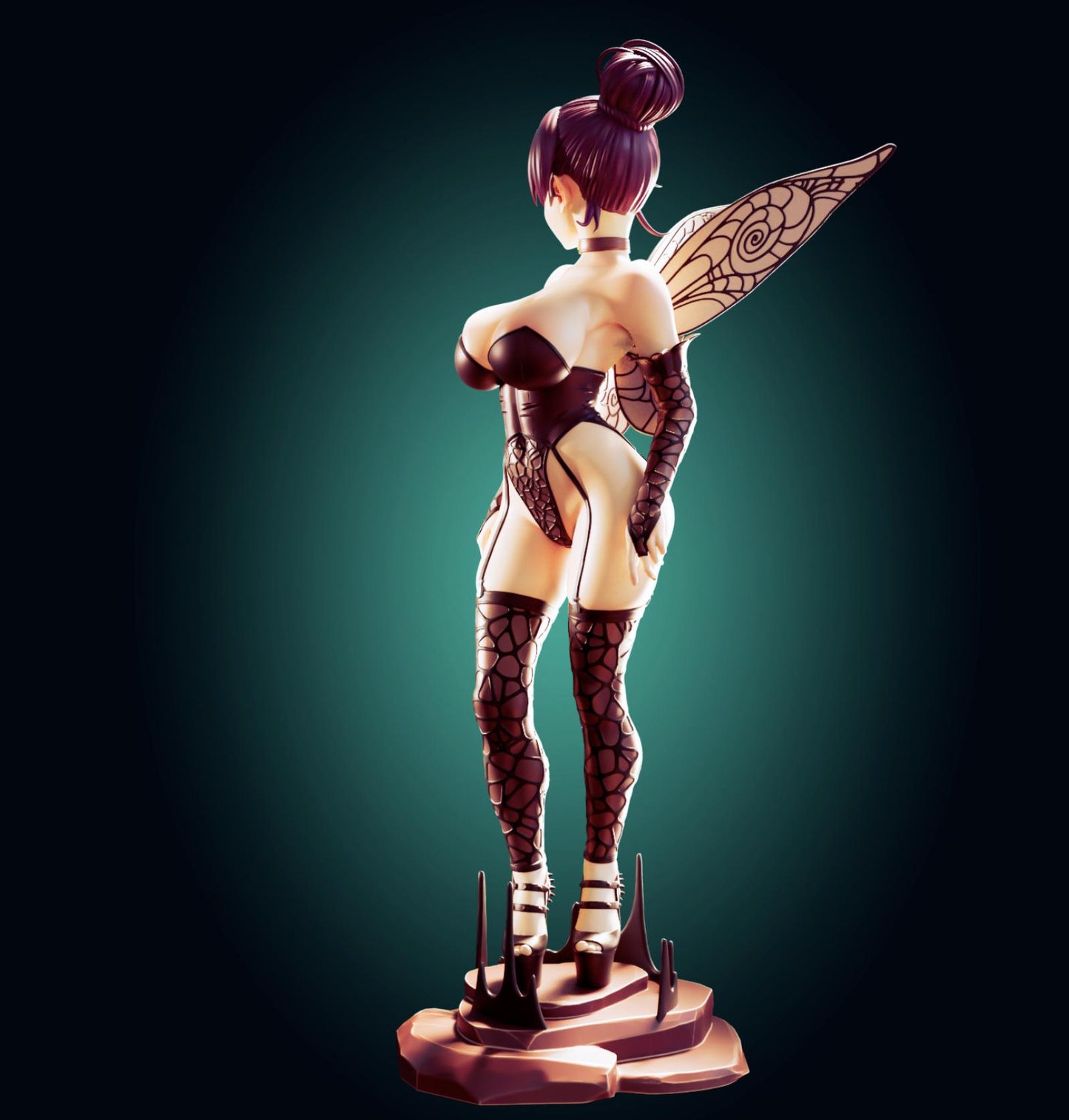 Goth Fairy Girl Model Kit | 3D Resin Printed Figurine | Officer Rhu