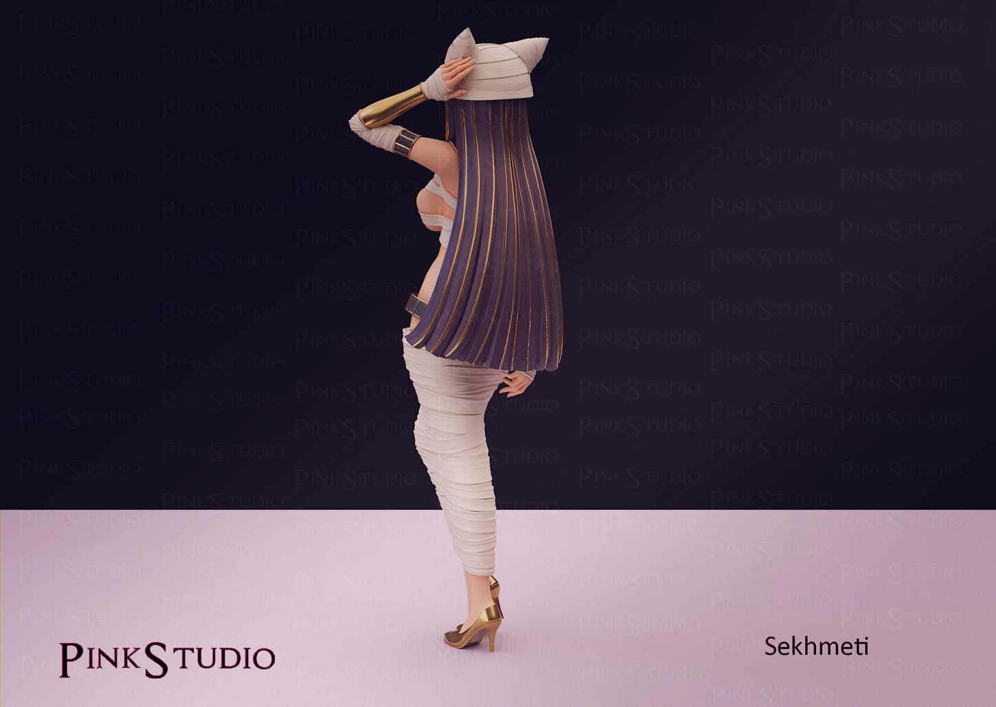 Mummy Girl Model Kit | 3D Resin Printed Figurine | Pink Studio