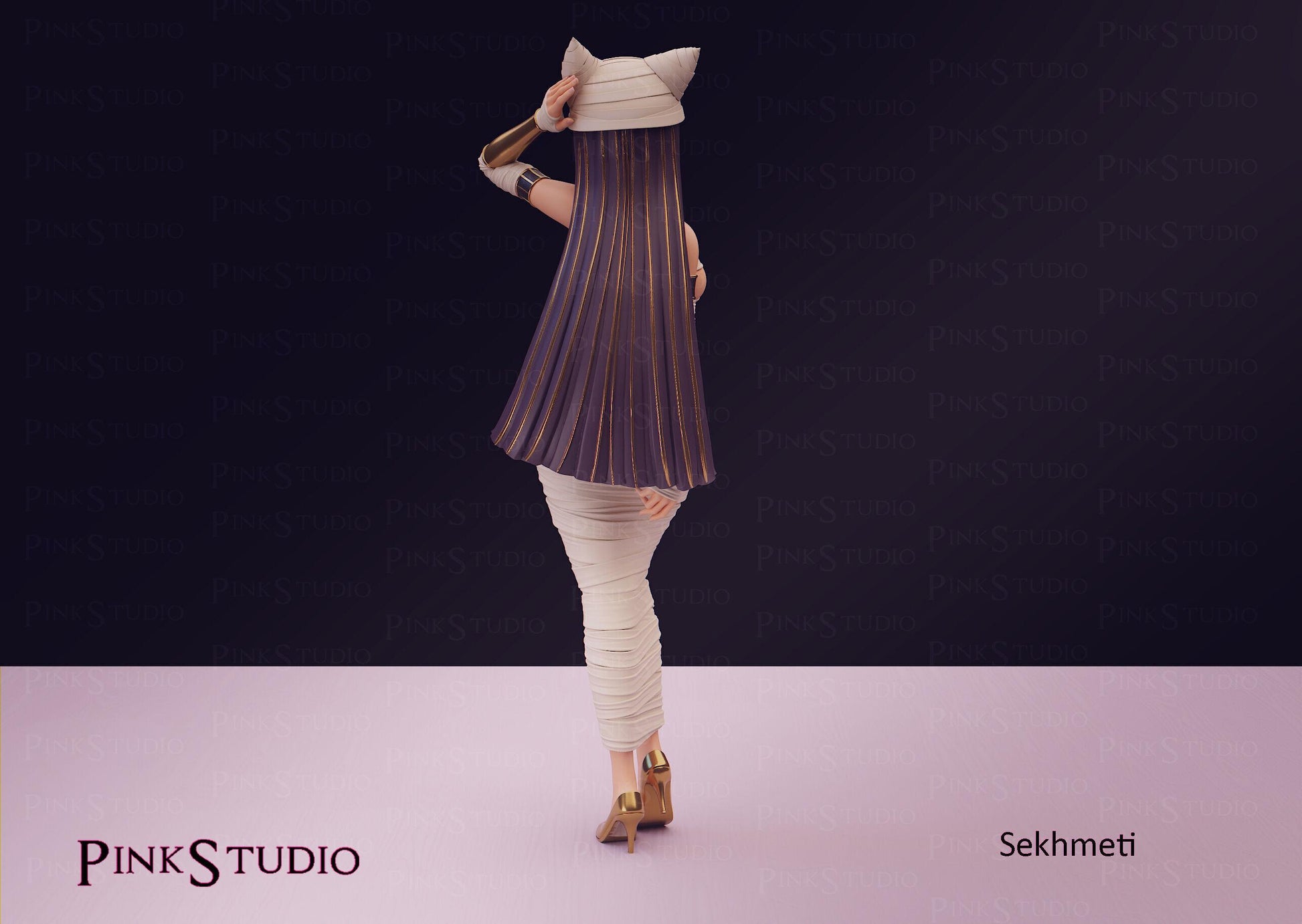 Mummy Girl Model Kit | 3D Resin Printed Figurine | Pink Studio