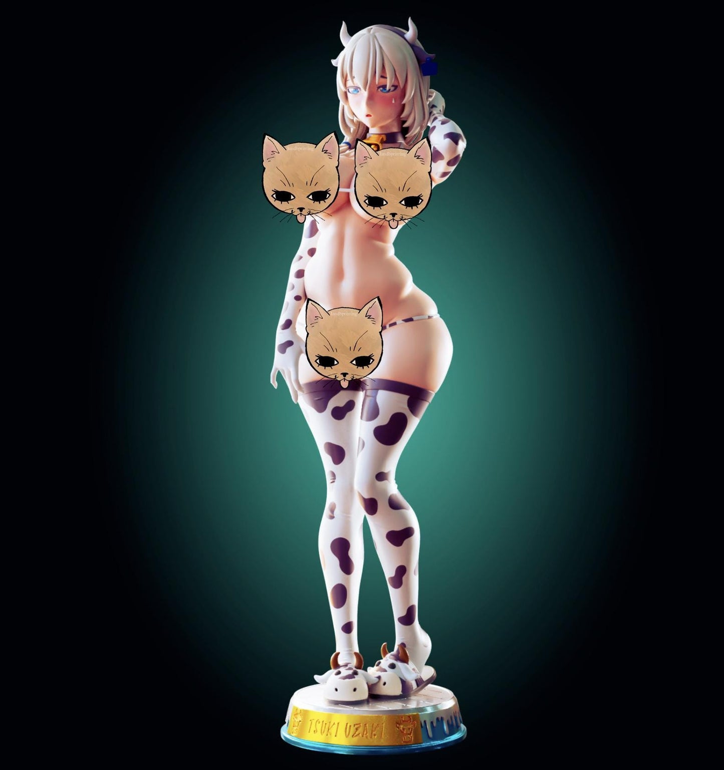 Cow Girl Model Kit | 3D Resin Printed Figurine | Officer Rhu