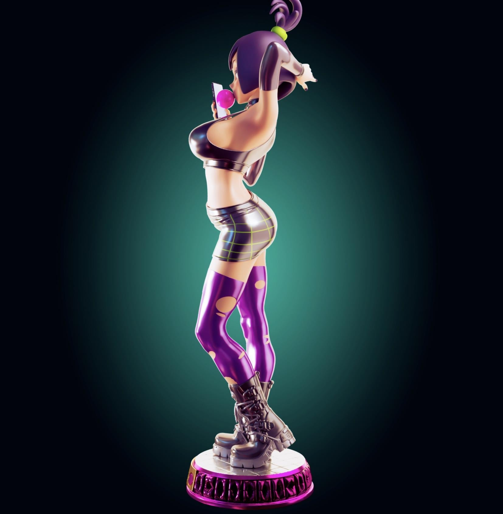 Goth Girl Model Kit | 3D Resin Printed Figurine | Officer Rhu