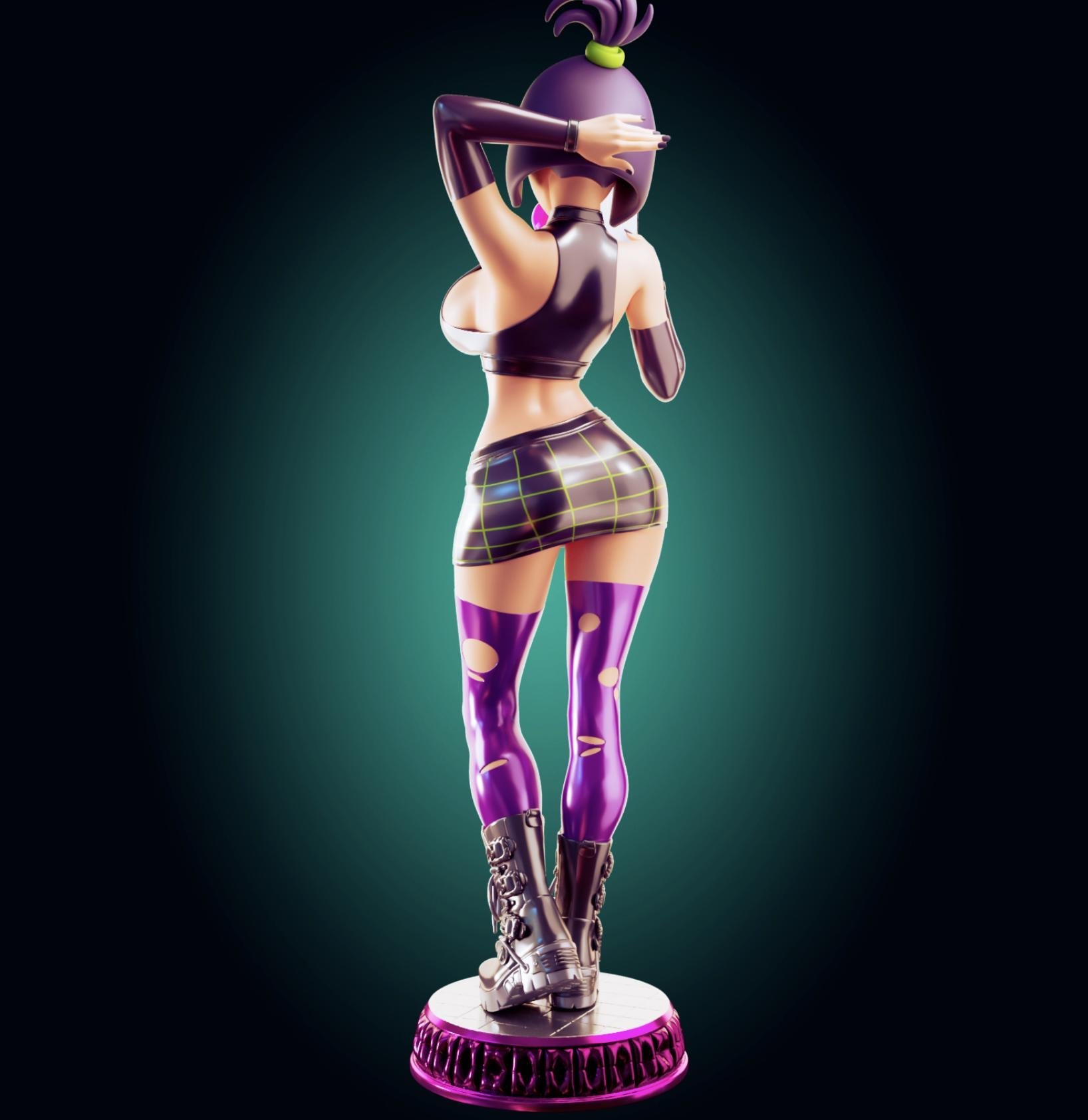 Goth Girl Model Kit | 3D Resin Printed Figurine | Officer Rhu