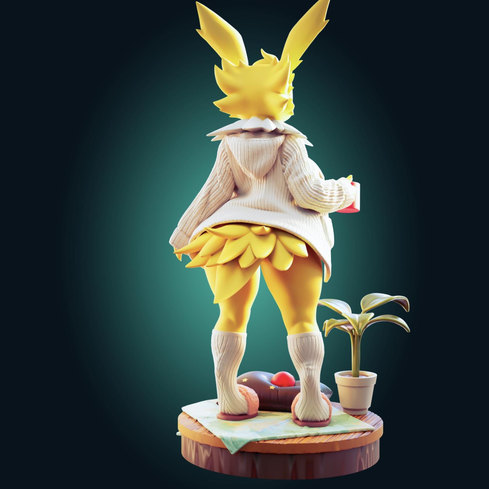 Fox Girl Waifu Model Kit | 3D Resin Printed Figurine | Officer Rhu