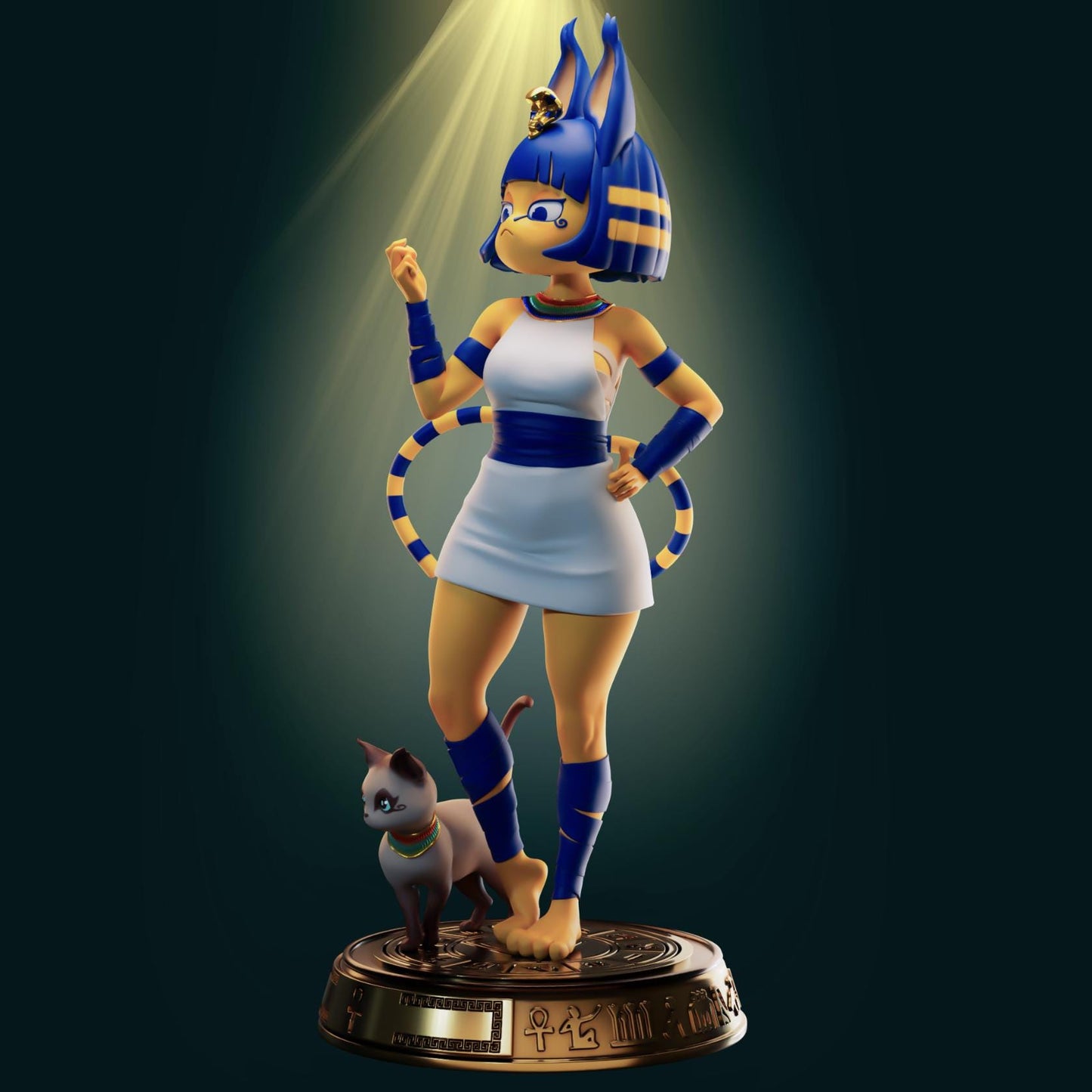 Egyptian Cat Girl Model Kit | 3D Resin Printed Figurine | Officer Rhu