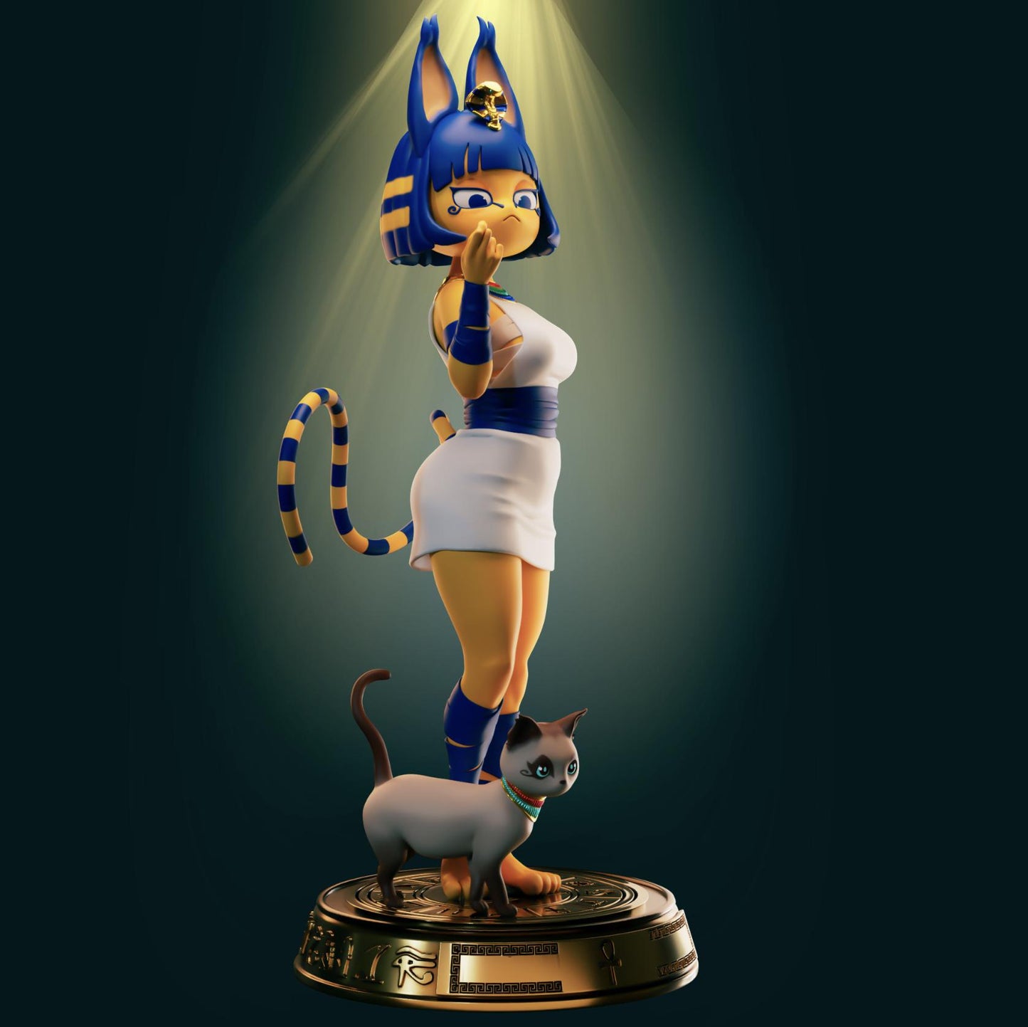 Egyptian Cat Girl Model Kit | 3D Resin Printed Figurine | Officer Rhu