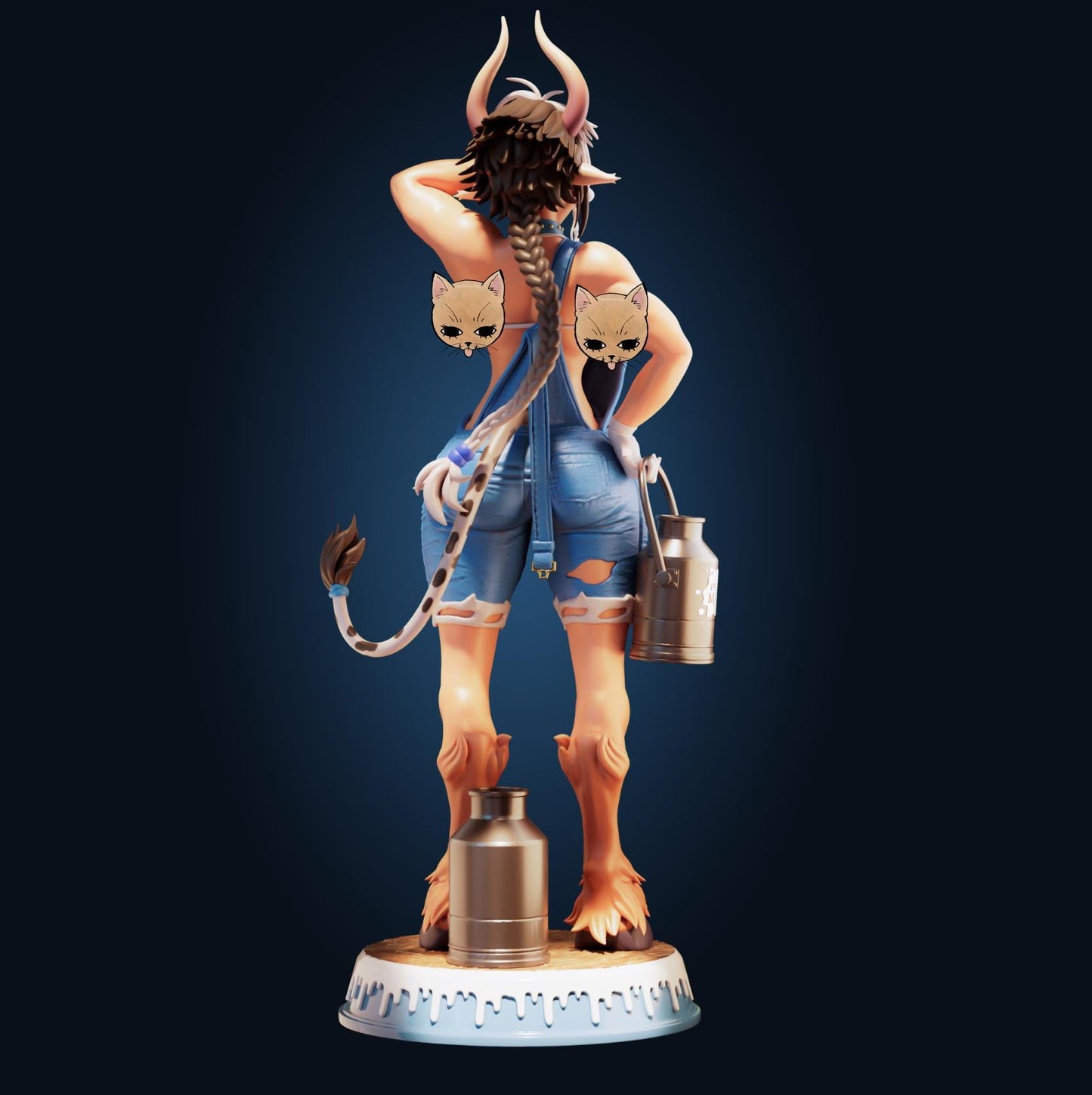 Cow Girl Model Kit | 3D Resin Printed Figurine | Officer Rhu