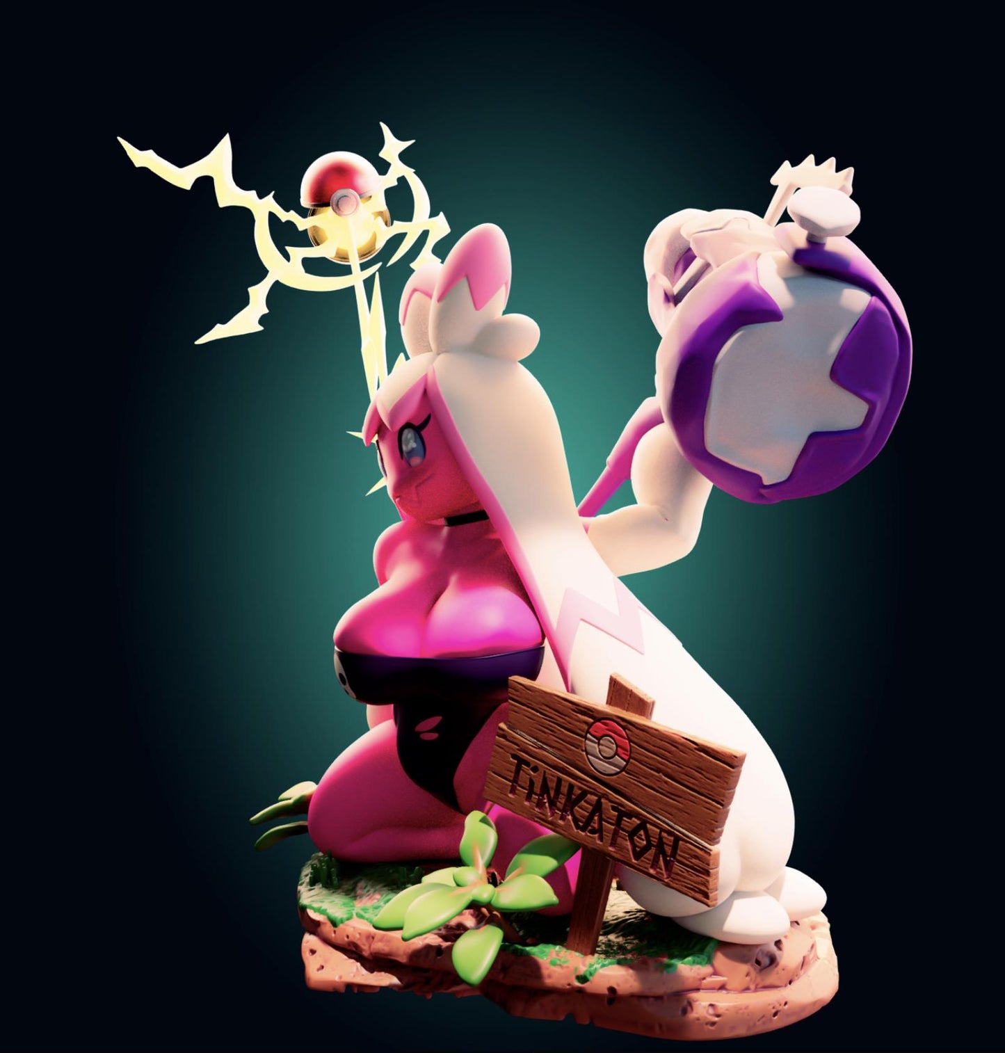 Pink Monster Girl Model Kit | 3D Resin Printed Figurine | Officer Rhu