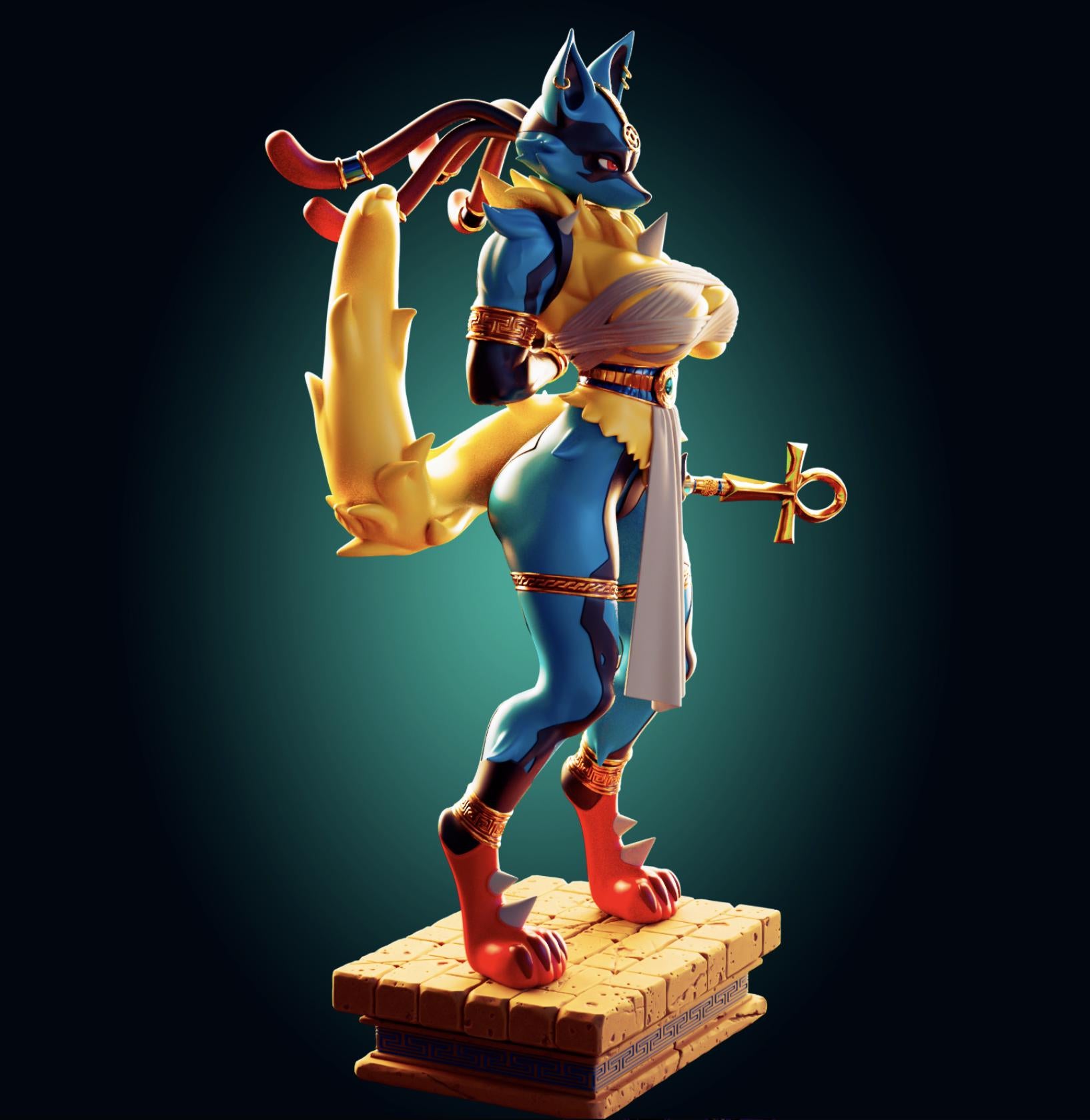 Wolf Girl Model Kit | 3D Resin Printed Figurine | Officer Rhu