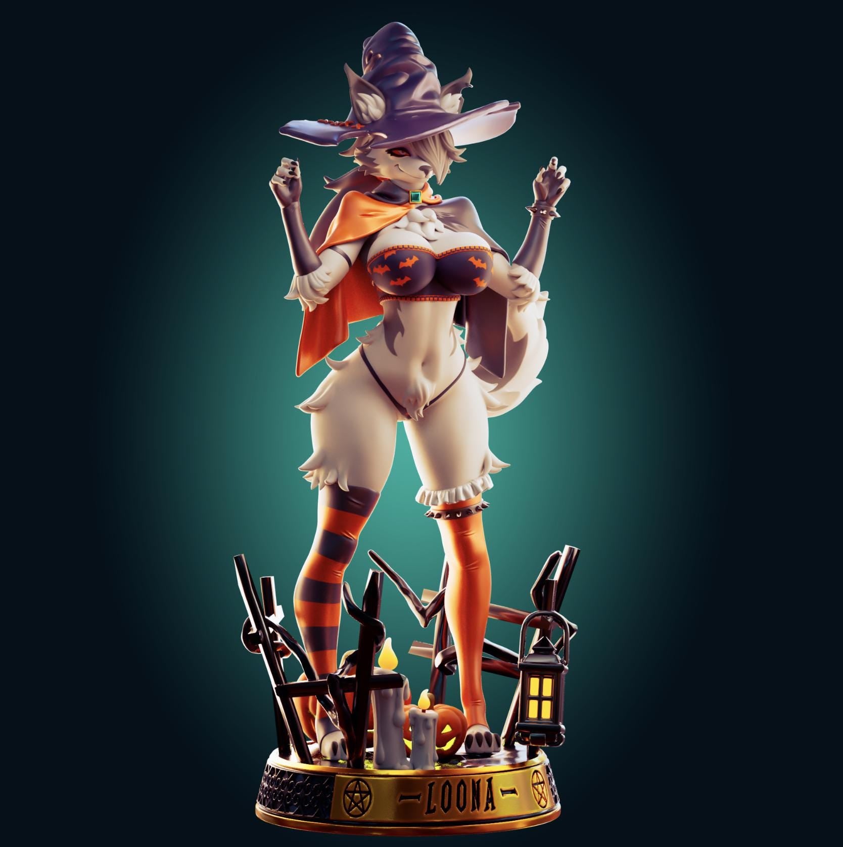 Wolf Girl Model Kit | 3D Resin Printed Figurine | Officer Rhu