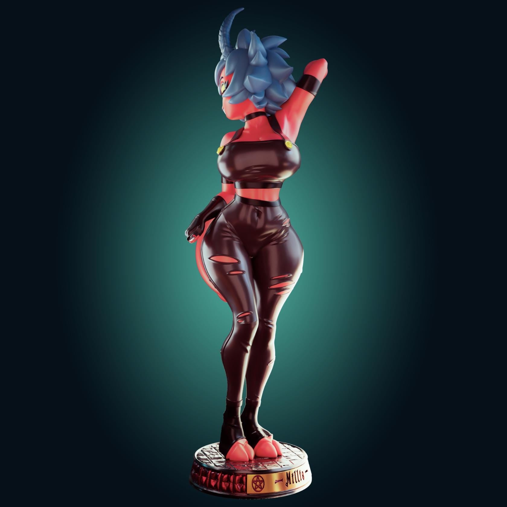 Demon Girl Model Kit | 3D Resin Printed Figurine | Officer Rhu