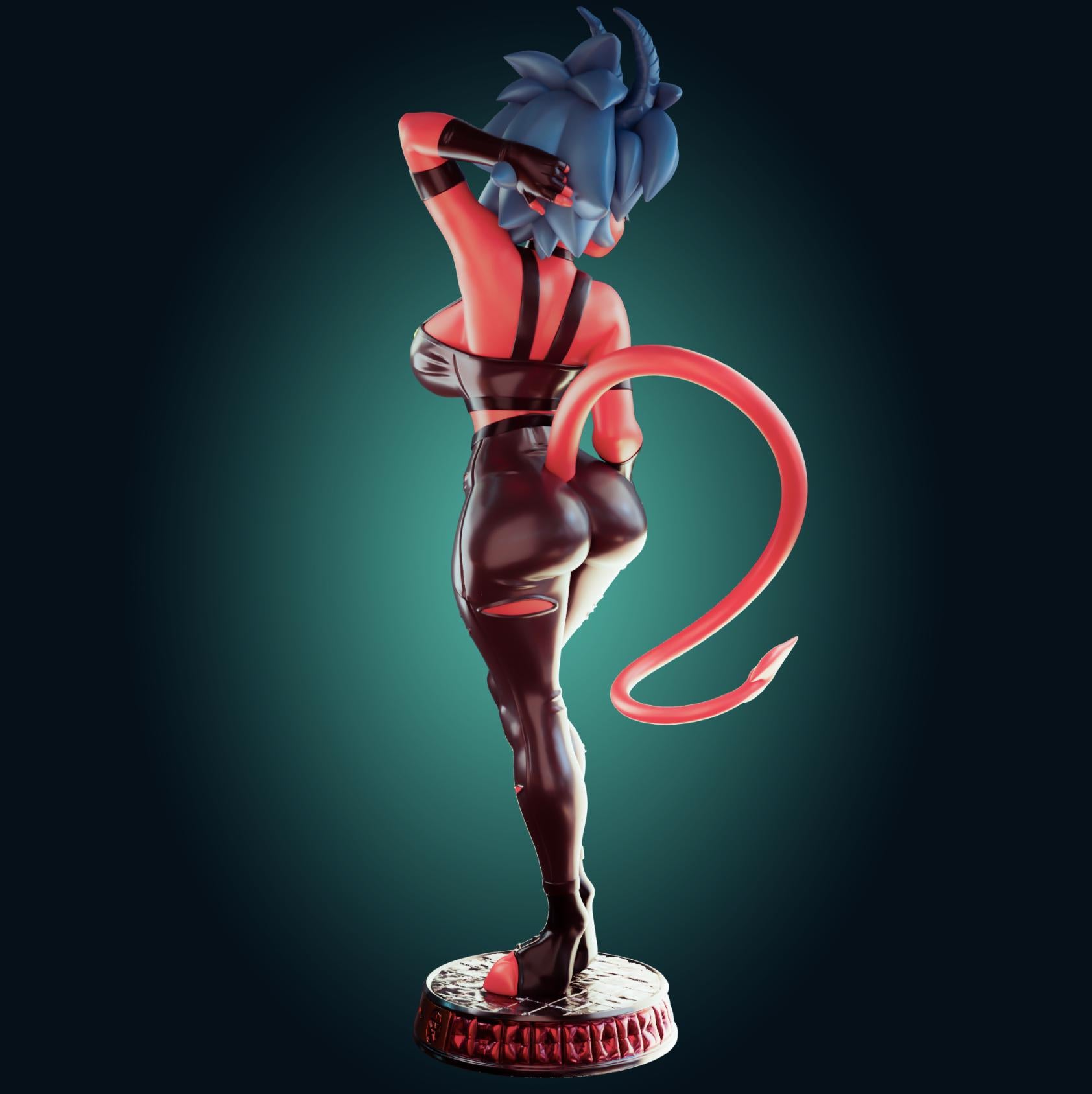 Demon Girl Model Kit | 3D Resin Printed Figurine | Officer Rhu