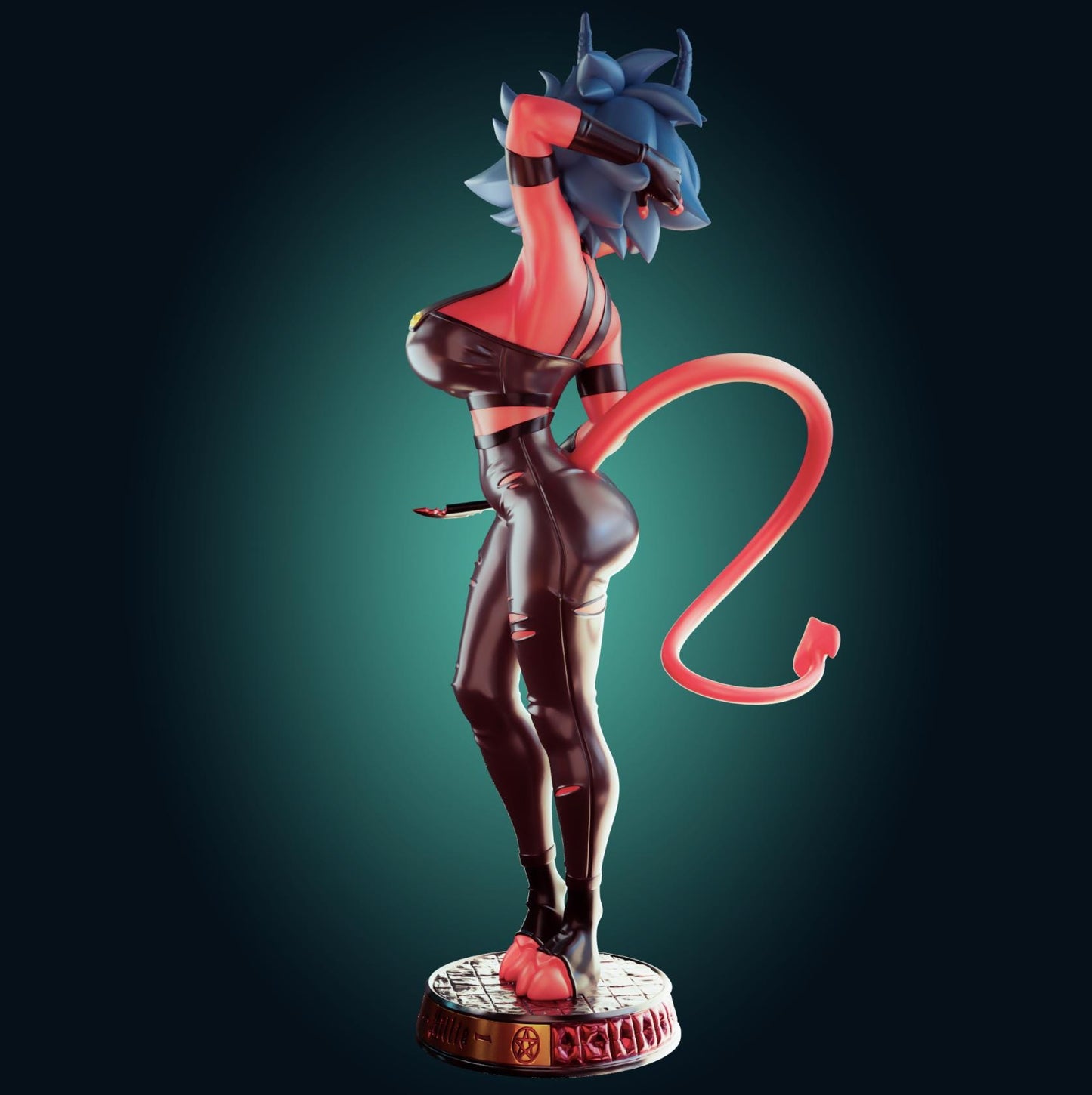 Demon Girl Model Kit | 3D Resin Printed Figurine | Officer Rhu