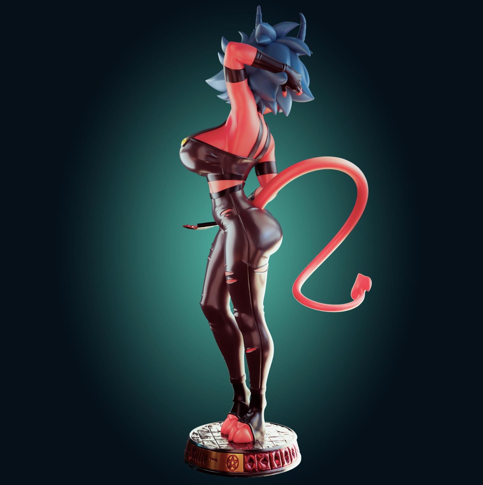 Demon Girl Model Kit | 3D Resin Printed Figurine | Officer Rhu