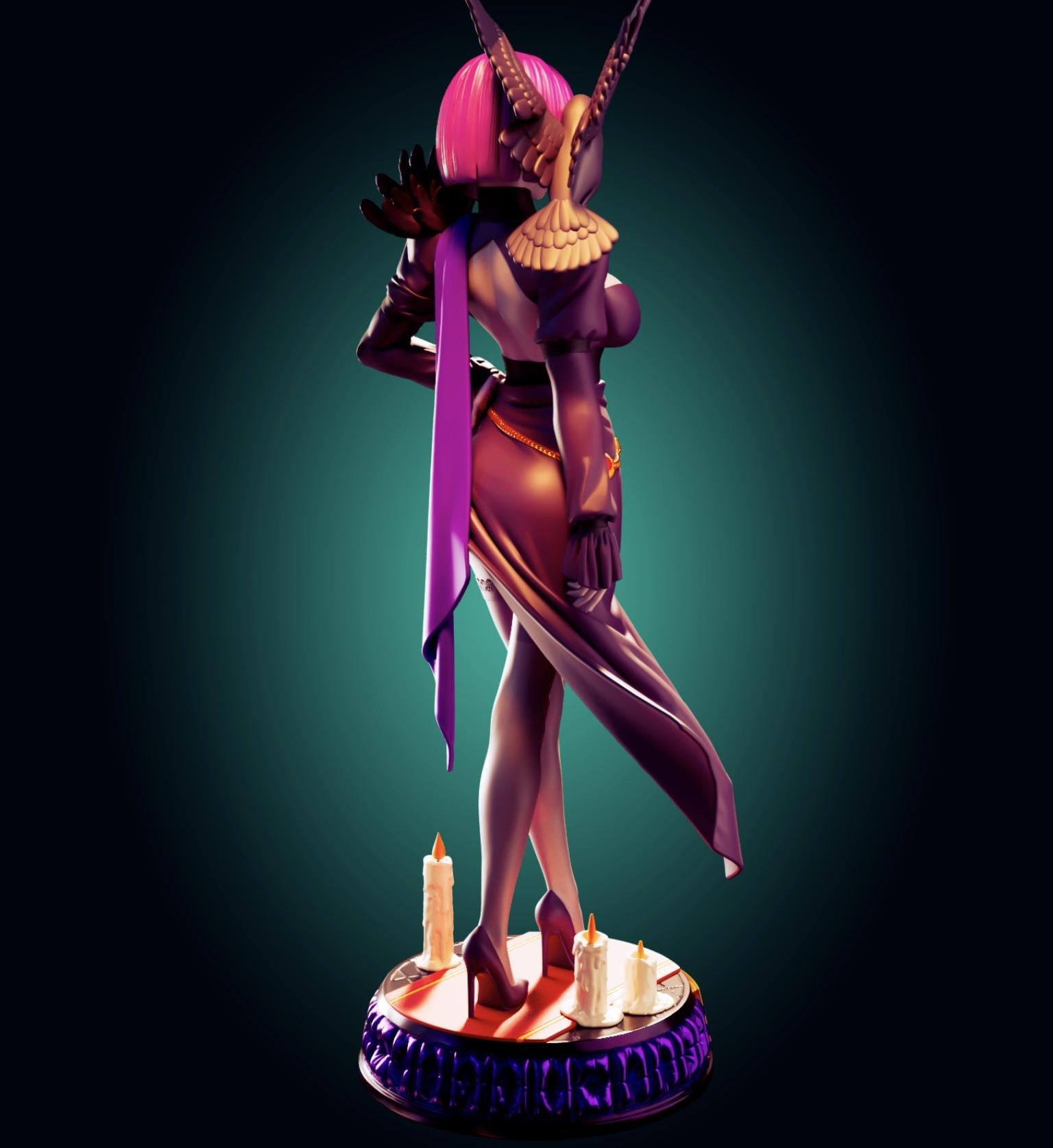 Goth Girl Model Kit | 3D Resin Printed Figurine | Officer Rhu