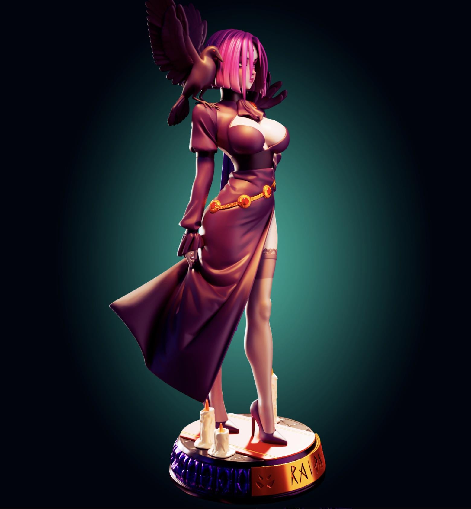 Goth Girl Model Kit | 3D Resin Printed Figurine | Officer Rhu