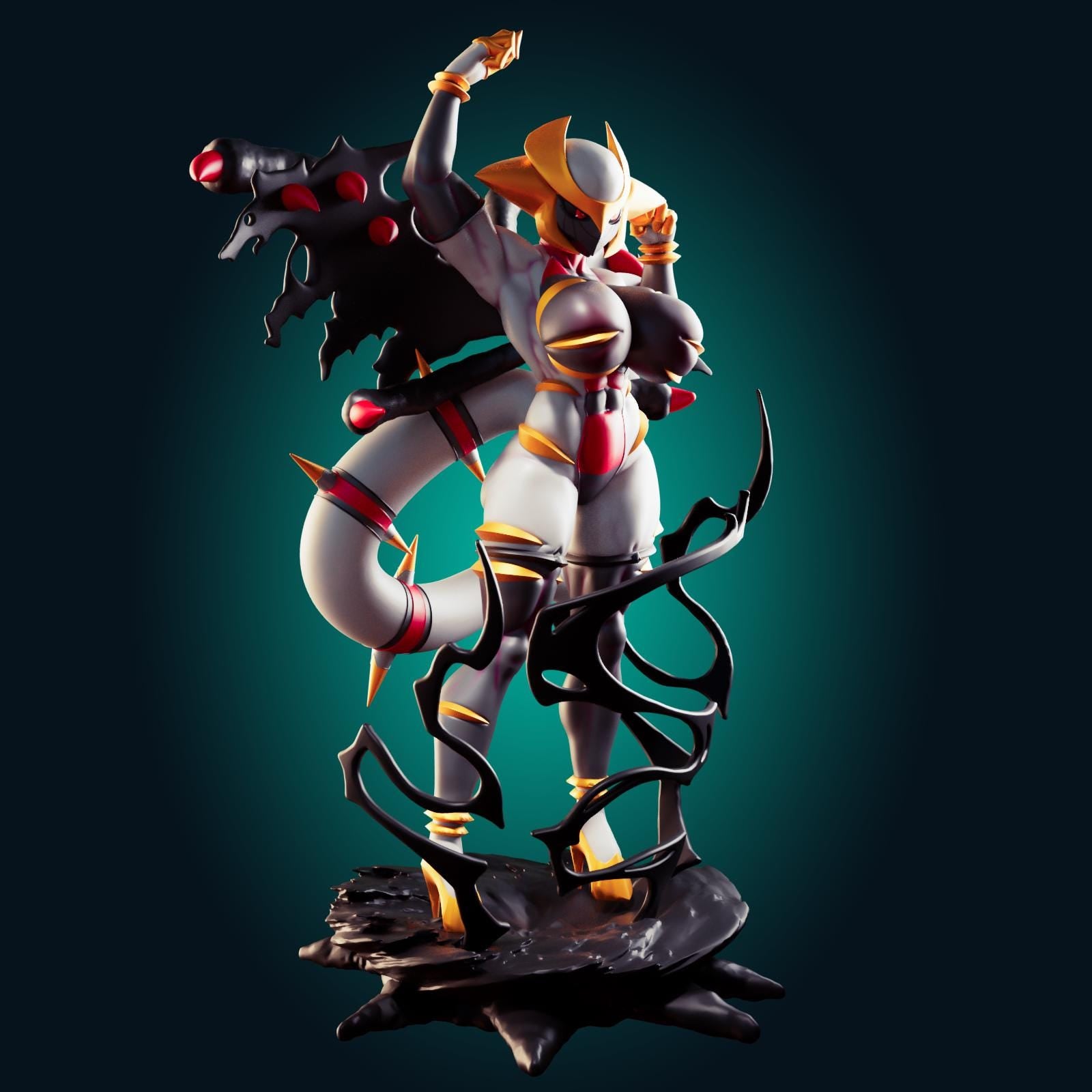 Ghost Dragon Girl Model Kit | 3D Resin Printed Figurine | Officer Rhu