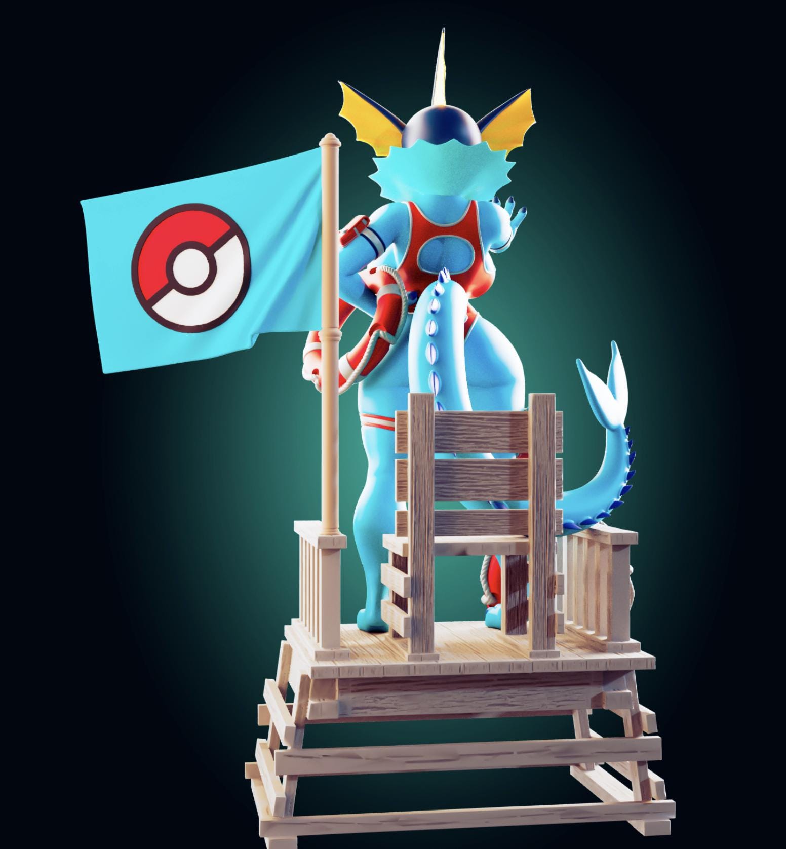 Water Monster Girl Model Kit | 3D Resin Printed Figurine | Officer Rhu