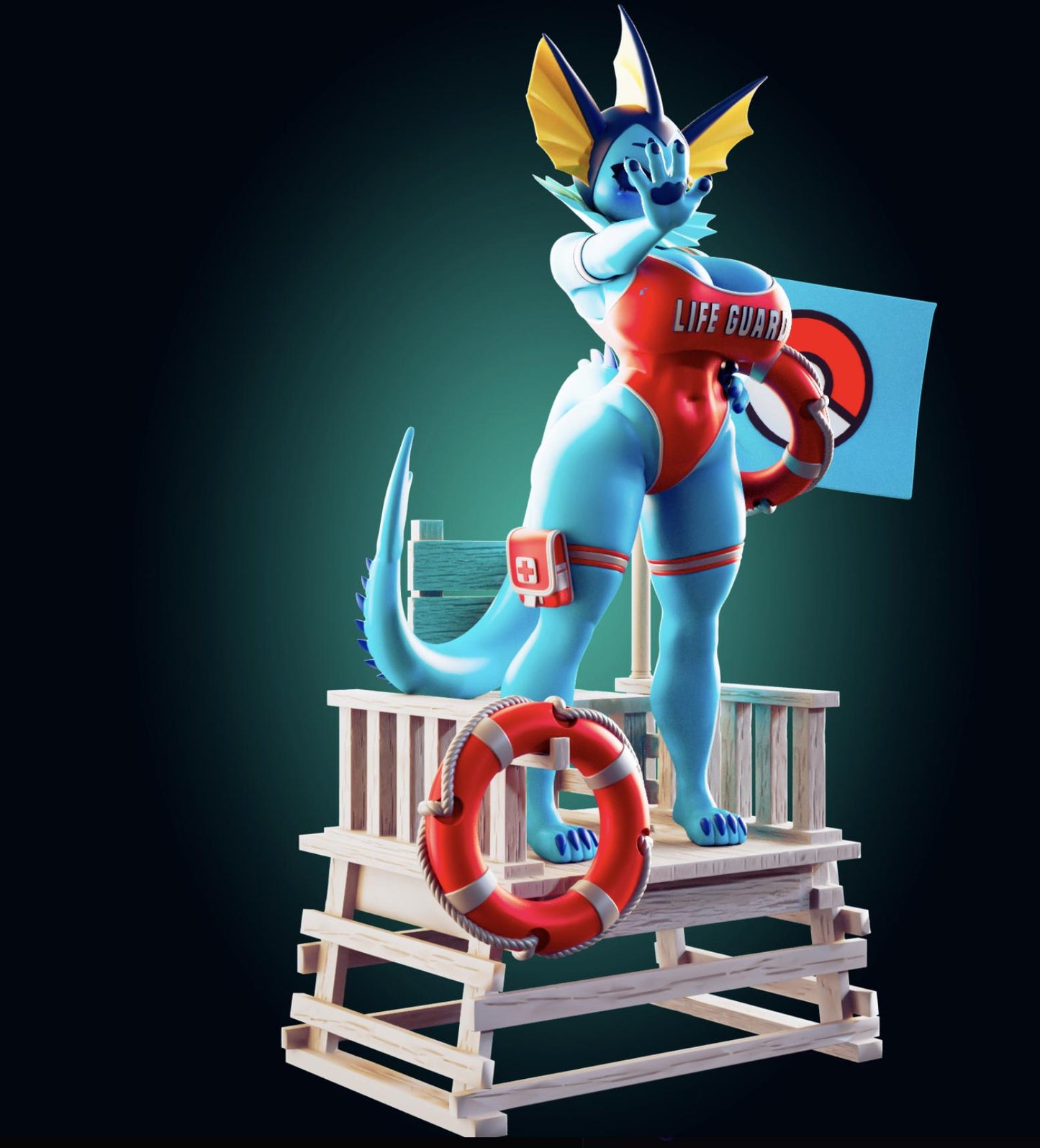 Water Monster Girl Model Kit | 3D Resin Printed Figurine | Officer Rhu