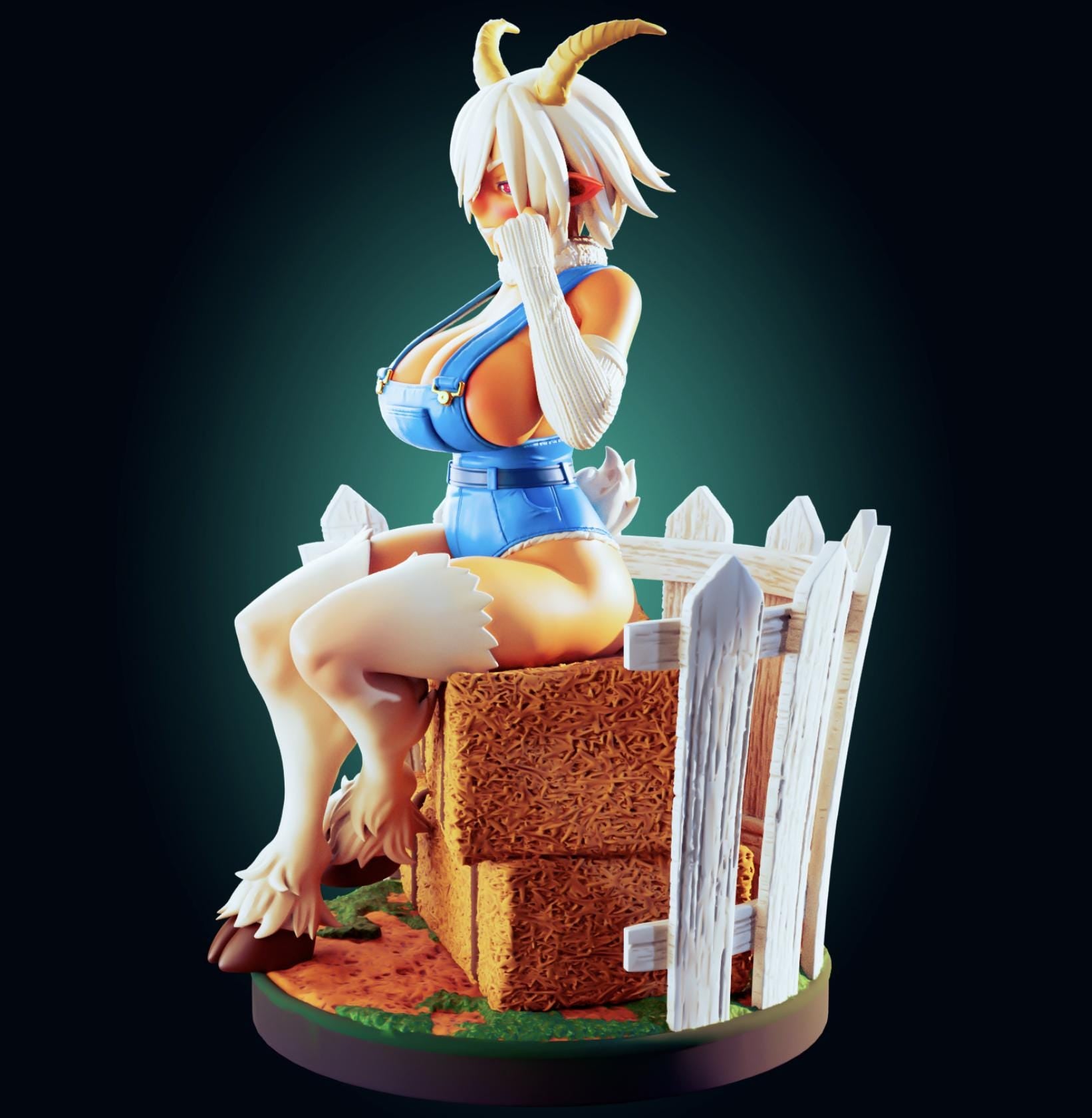 Goat Girl Model Kit | 3D Resin Printed Figurine | Officer Rhu