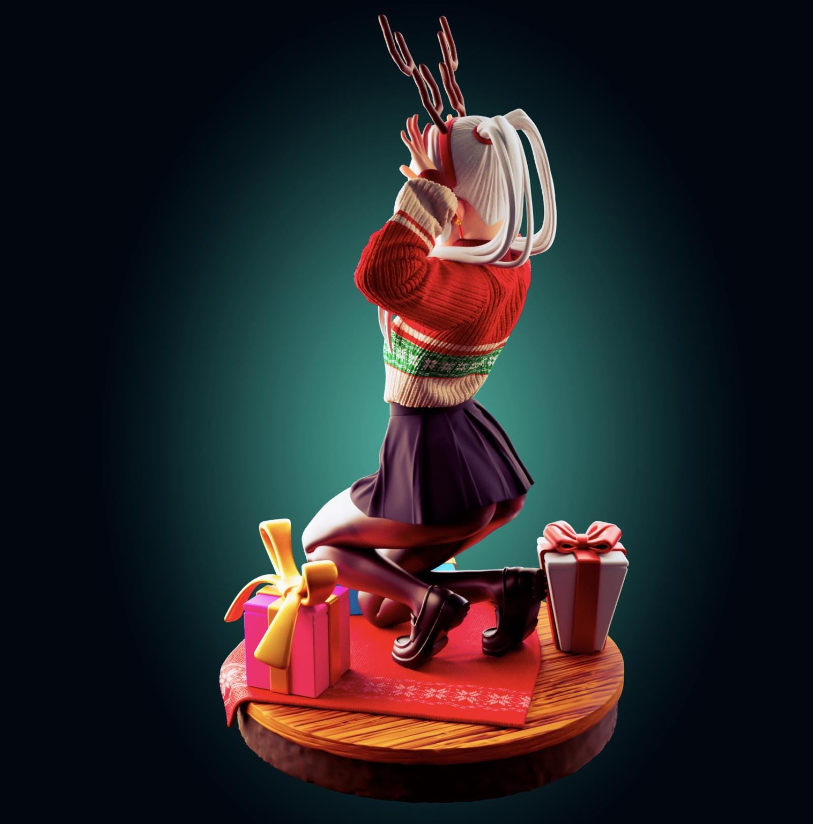 Mage Girl Christmas Model Kit | 3D Resin Printed Figurine | Officer Rhu