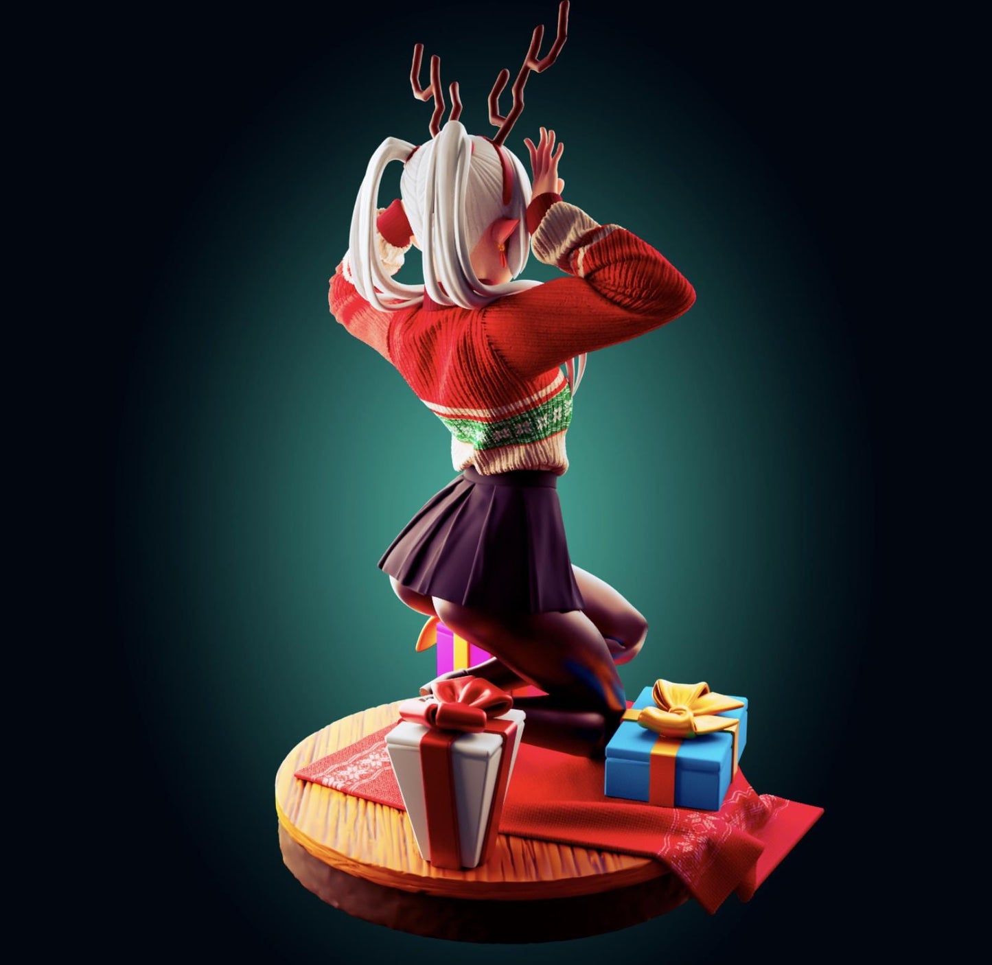 Mage Girl Christmas Model Kit | 3D Resin Printed Figurine | Officer Rhu