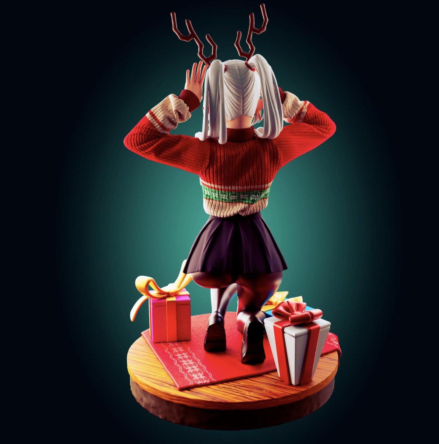 Mage Girl Christmas Model Kit | 3D Resin Printed Figurine | Officer Rhu