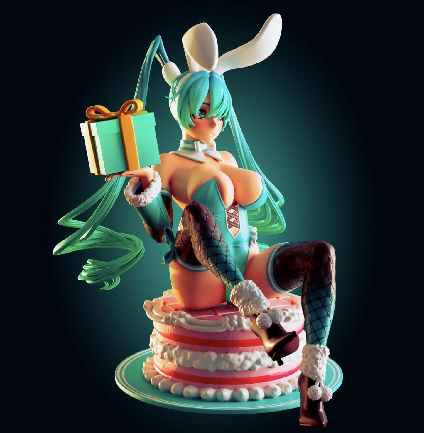 Vocaloid Bunny Girl Model Kit | 3D Resin Printed Figurine | Officer Rhu