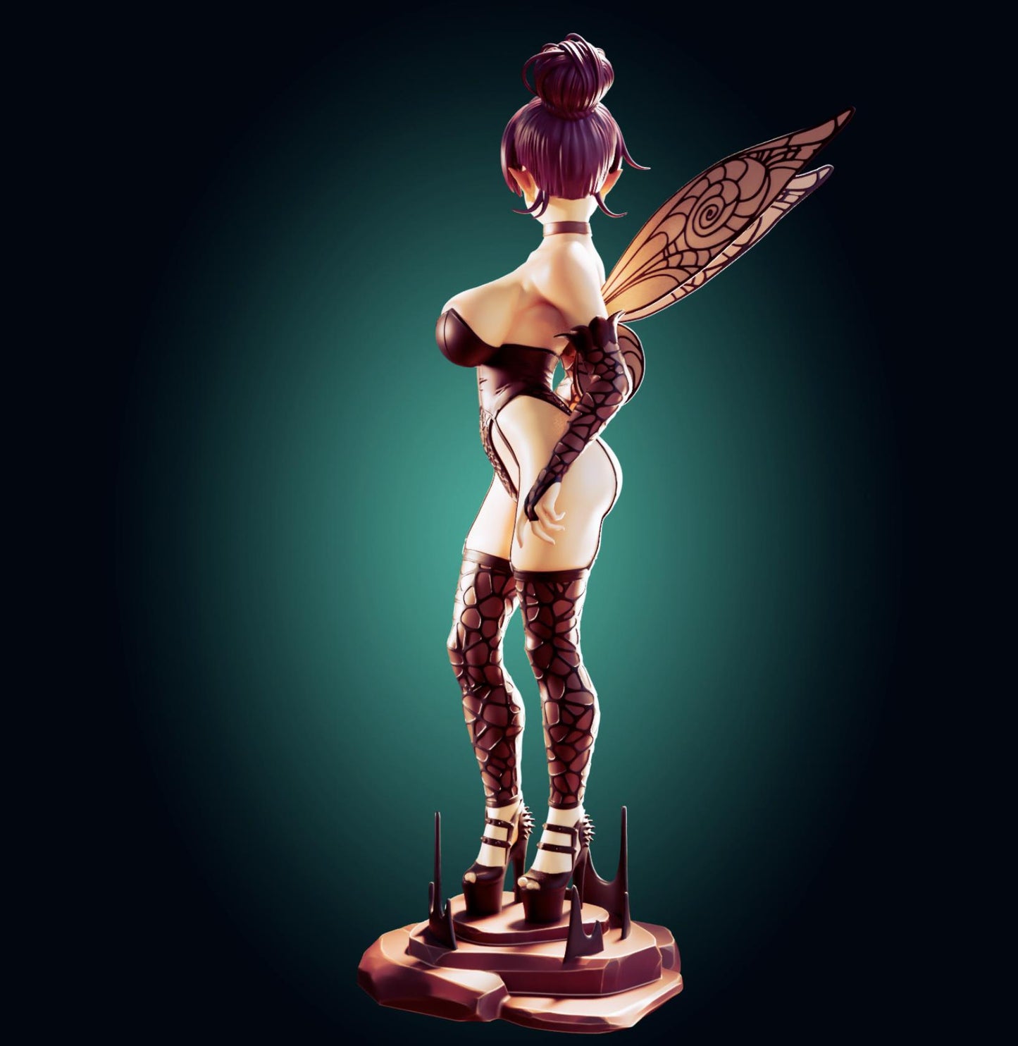 Goth Fairy Girl Model Kit | 3D Resin Printed Figurine | Officer Rhu