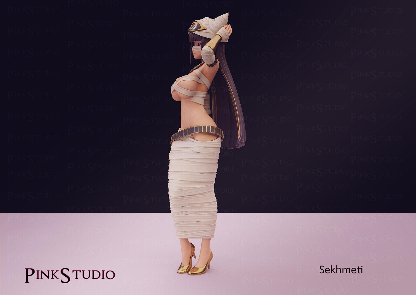 Mummy Girl Model Kit | 3D Resin Printed Figurine | Pink Studio