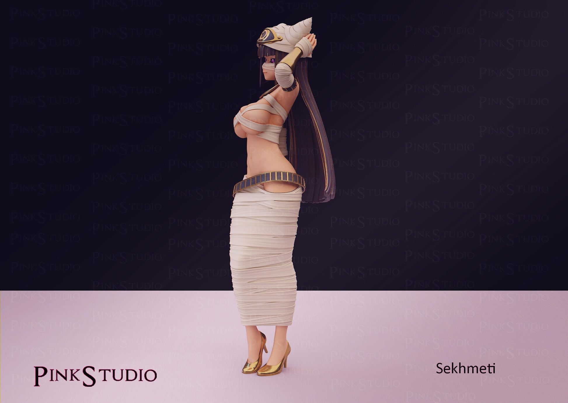 Mummy Girl Model Kit | 3D Resin Printed Figurine | Pink Studio