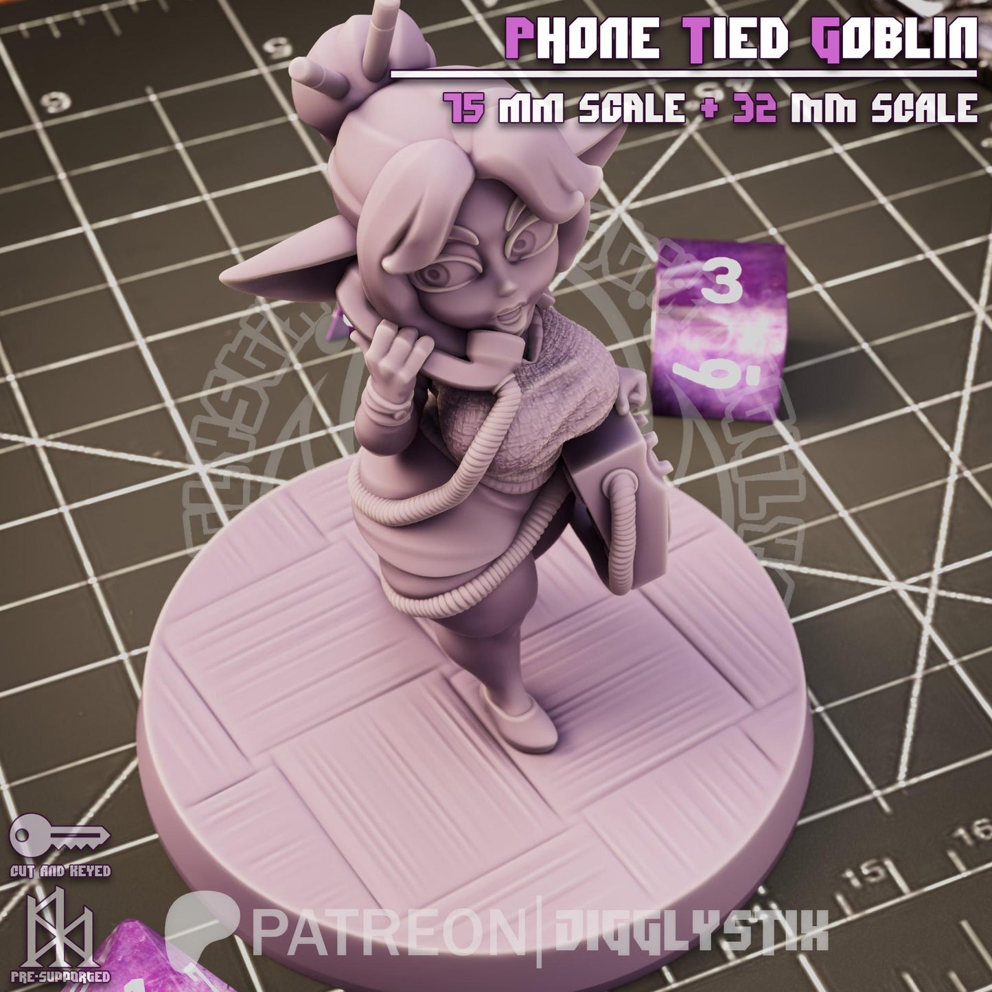 Phone Tied Goblin Miniature | Jigglystix