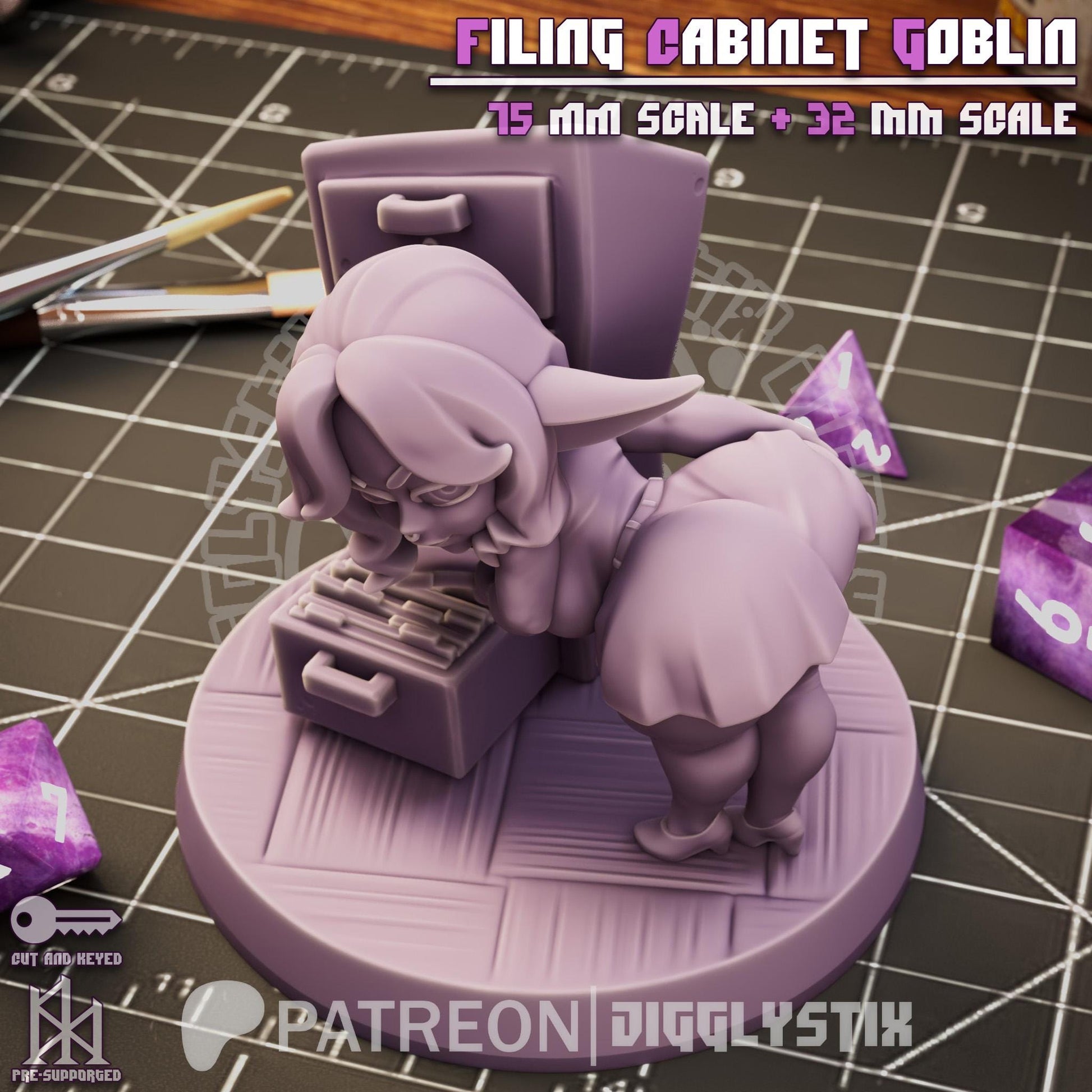 Filing Cabinet Goblin Miniature | Jigglystix