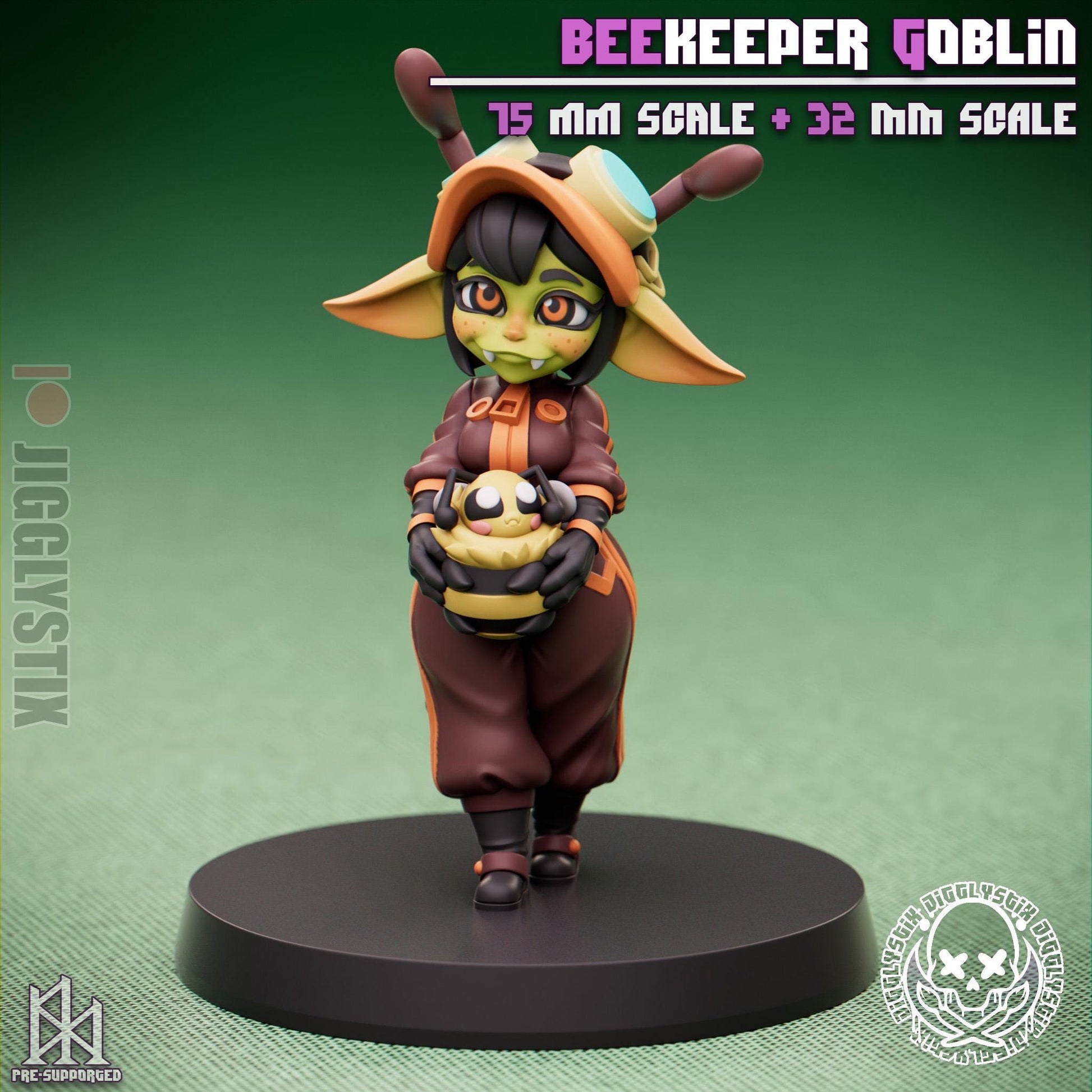 Beekeeper Goblin Girl Miniature | Jigglystix