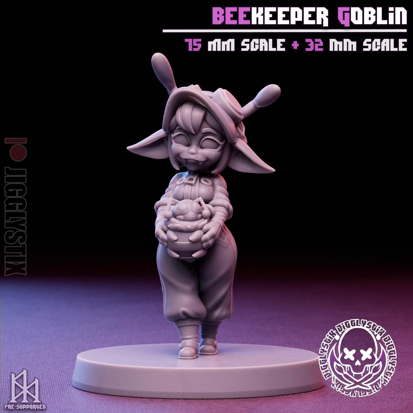 Beekeeper Goblin Girl Miniature | Jigglystix