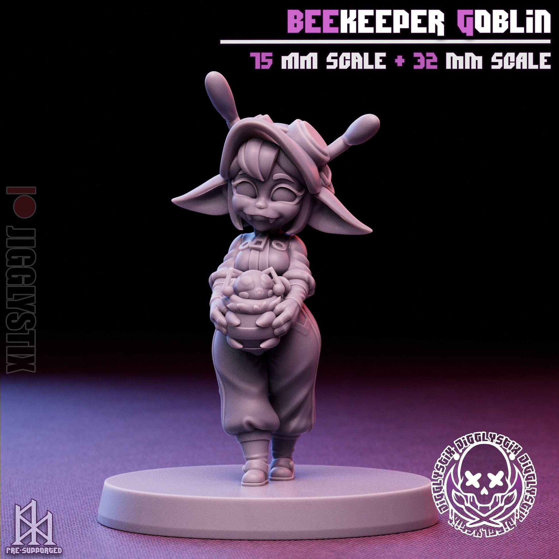 Beekeeper Goblin Girl Miniature | Jigglystix