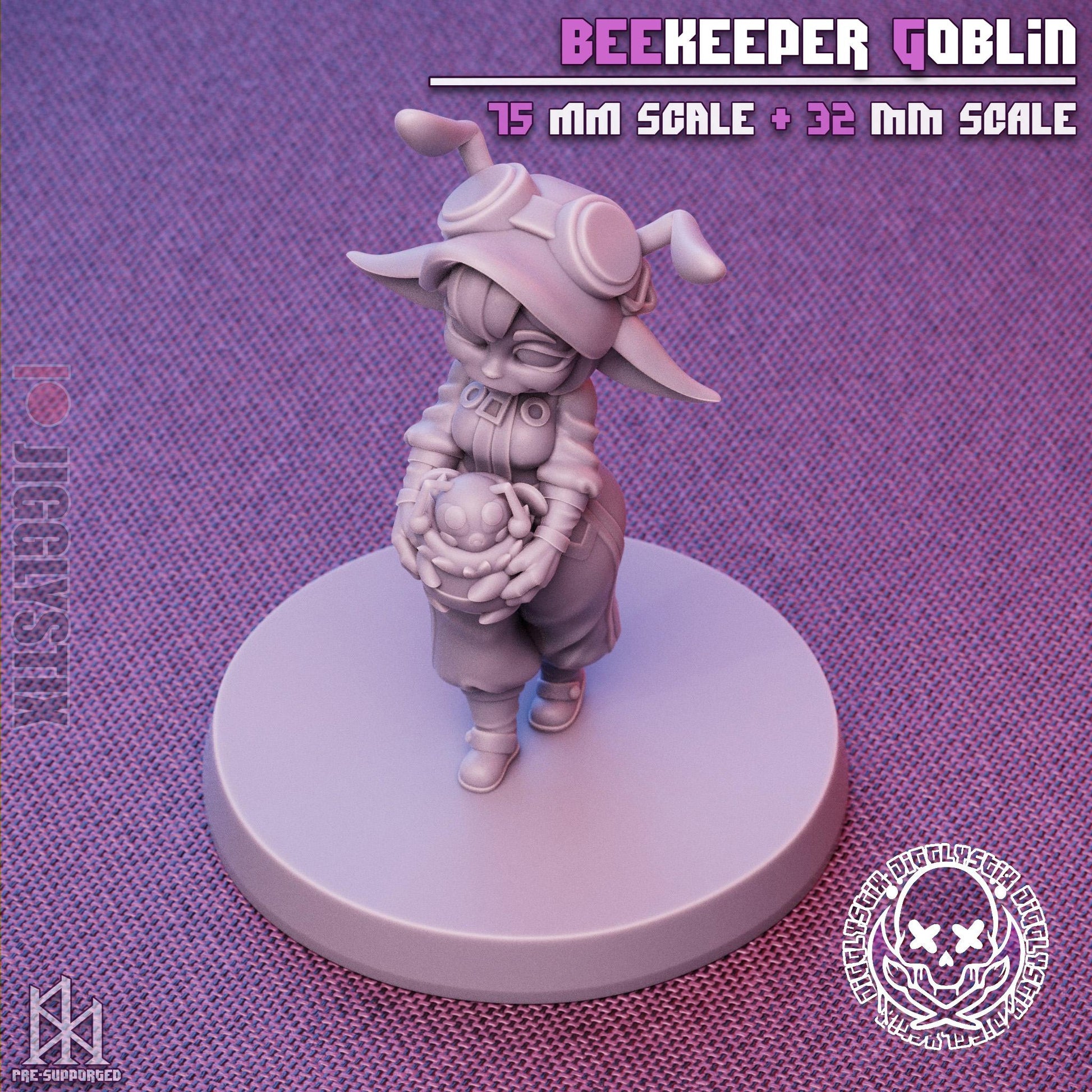 Beekeeper Goblin Girl Miniature | Jigglystix