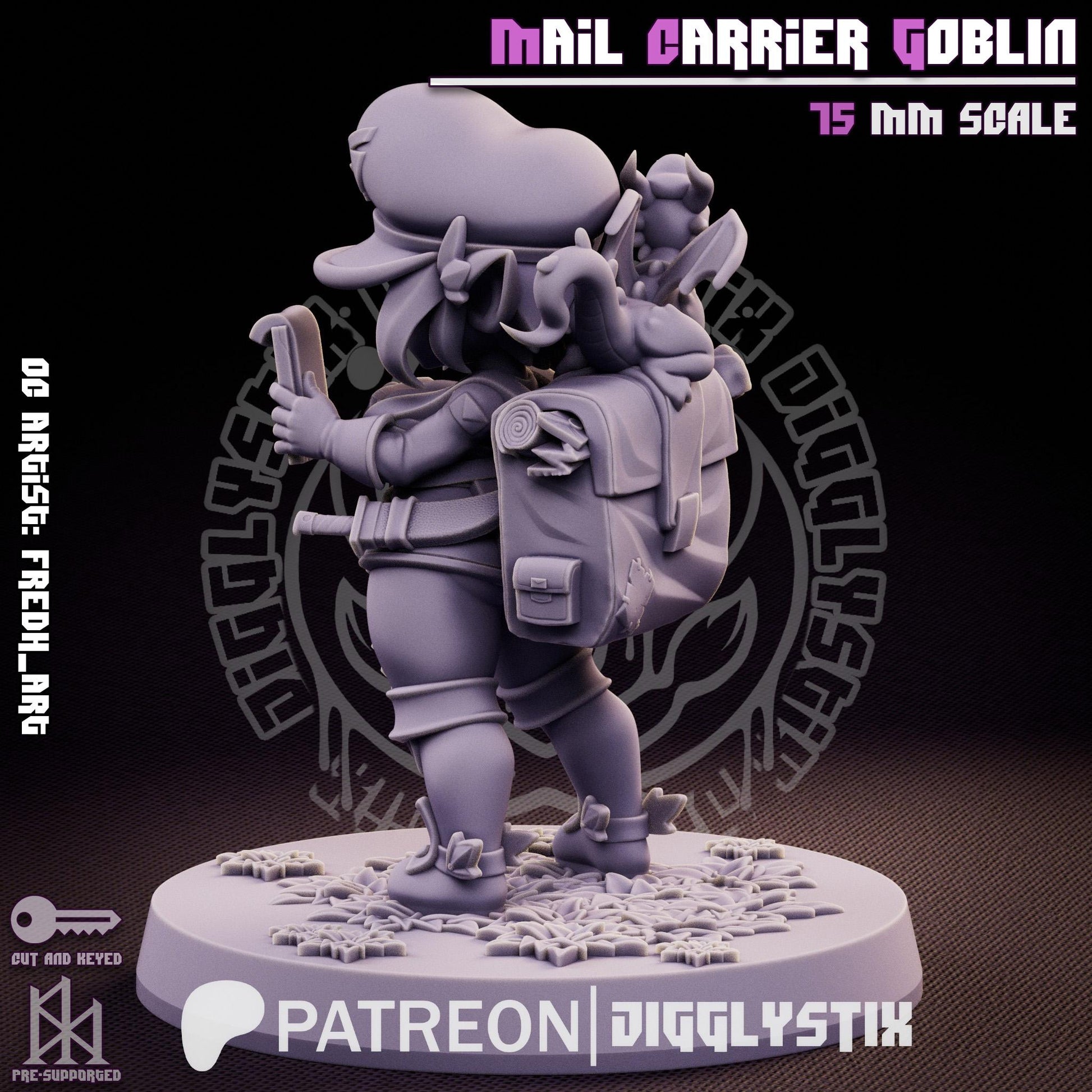 Mail Carrier Goblin Girl | 75mm | Jigglystix