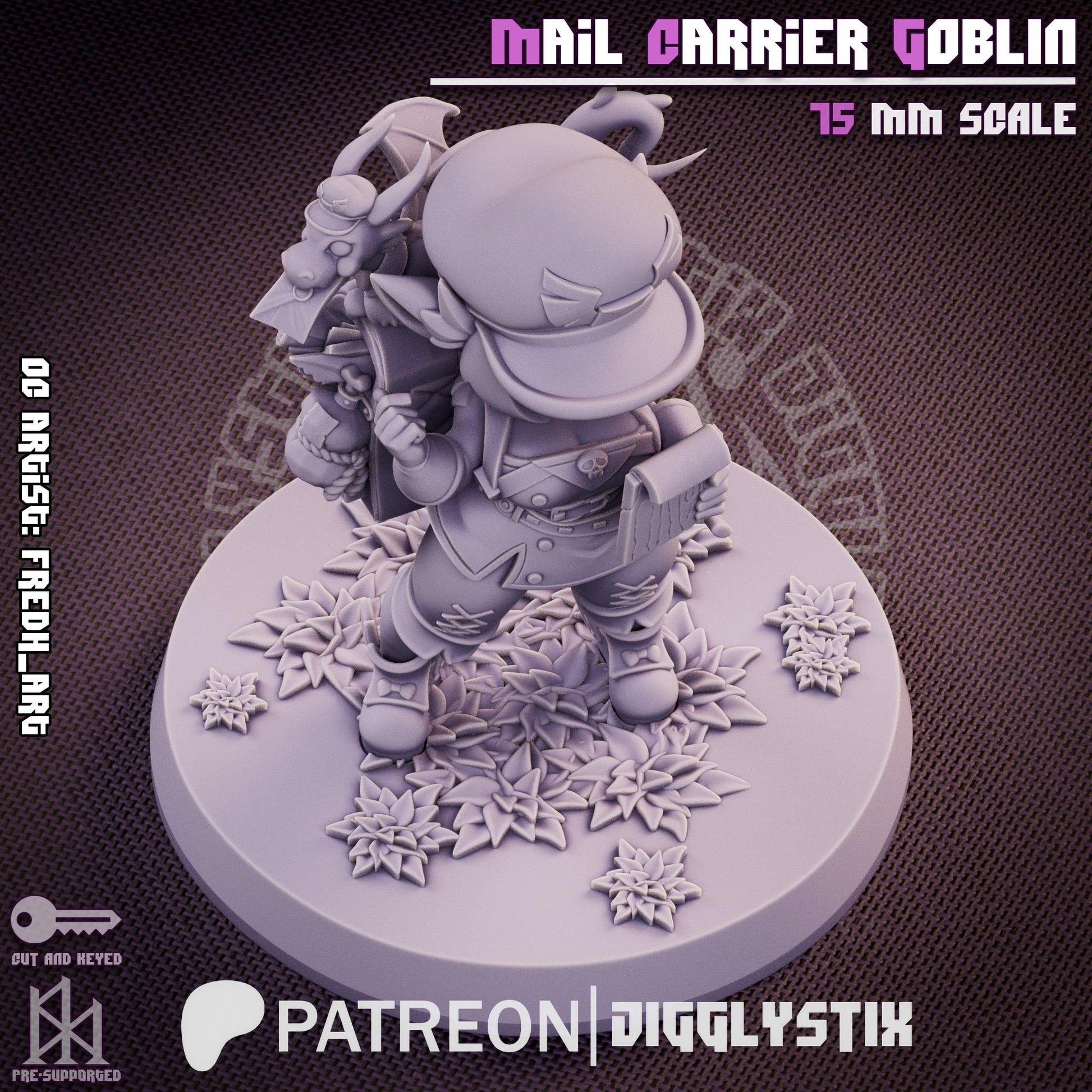 Mail Carrier Goblin Girl | 75mm | Jigglystix