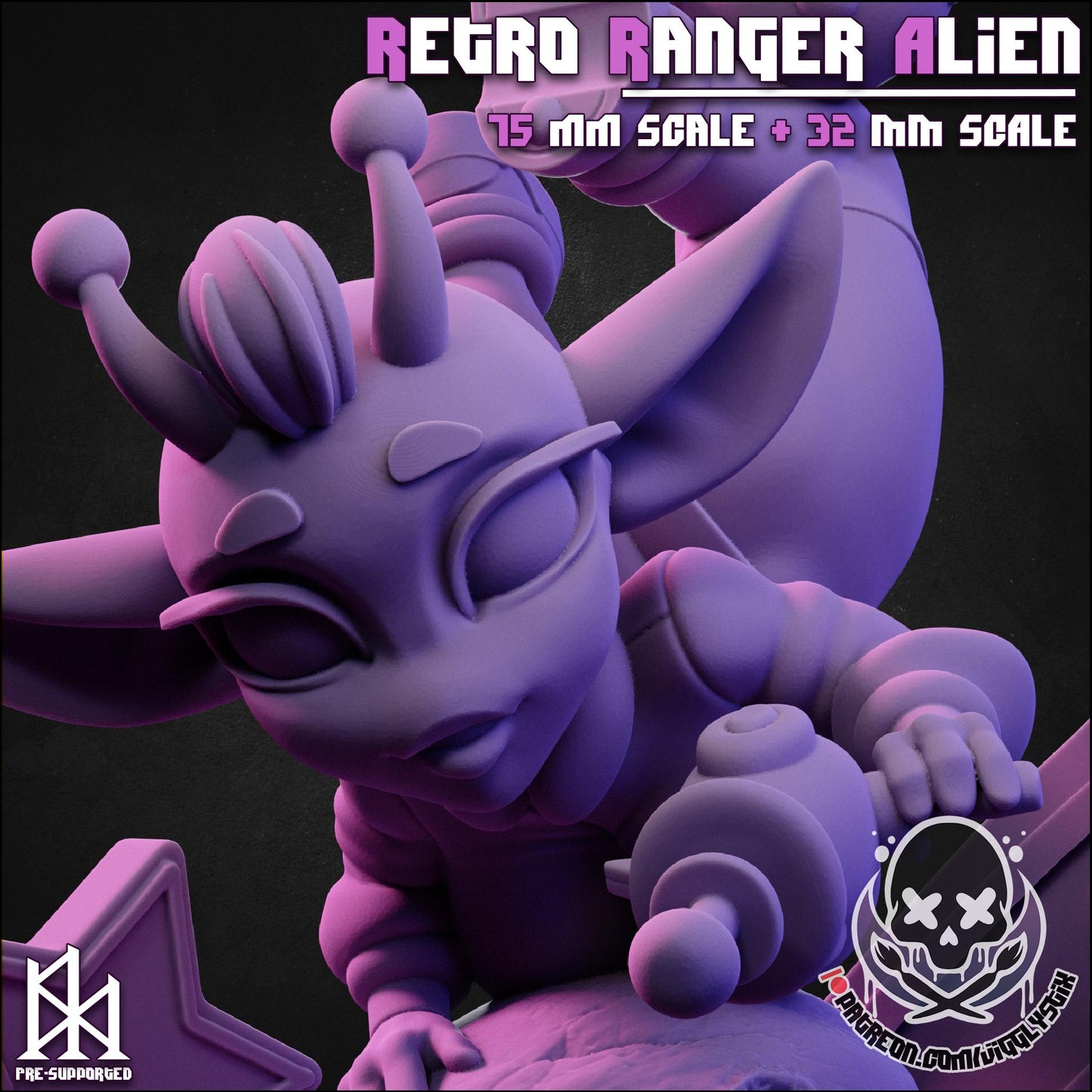 Retro Ranger Alien Miniature | Jigglystix