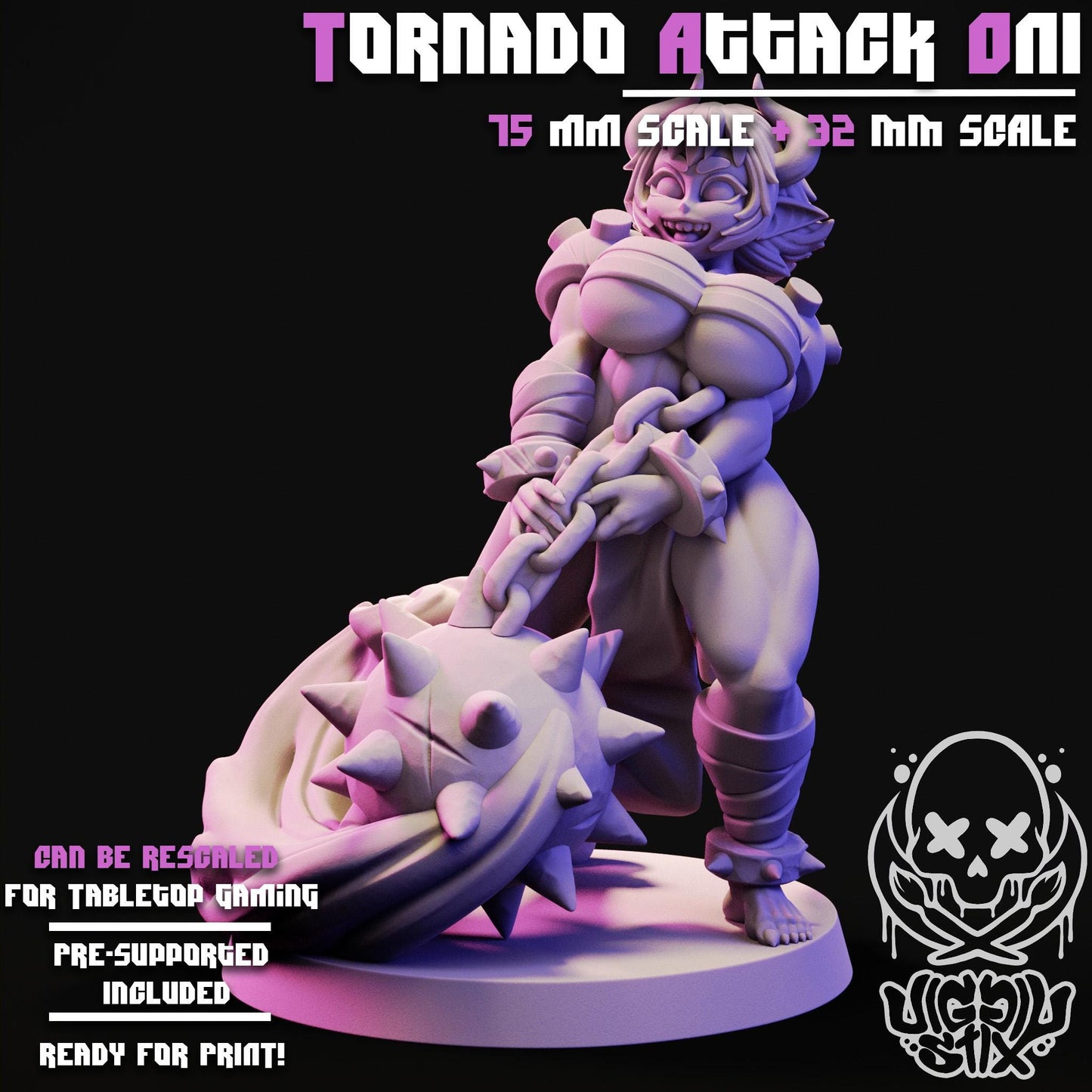 Tornado Attack Oni Miniature | Jigglystix
