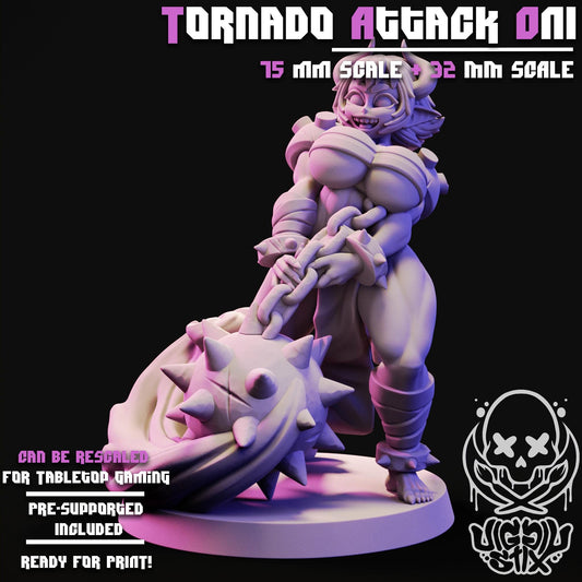 Tornado Attack Oni Miniature | Jigglystix
