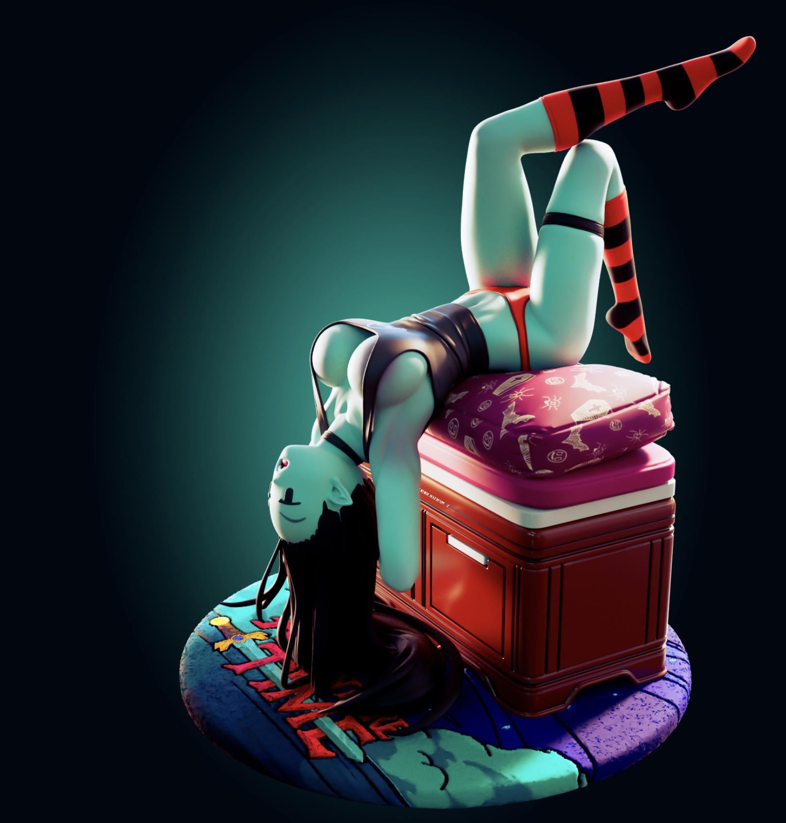 Vampire Girl Model Kit | 3D Resin Printed Figurine | Officer Rhu