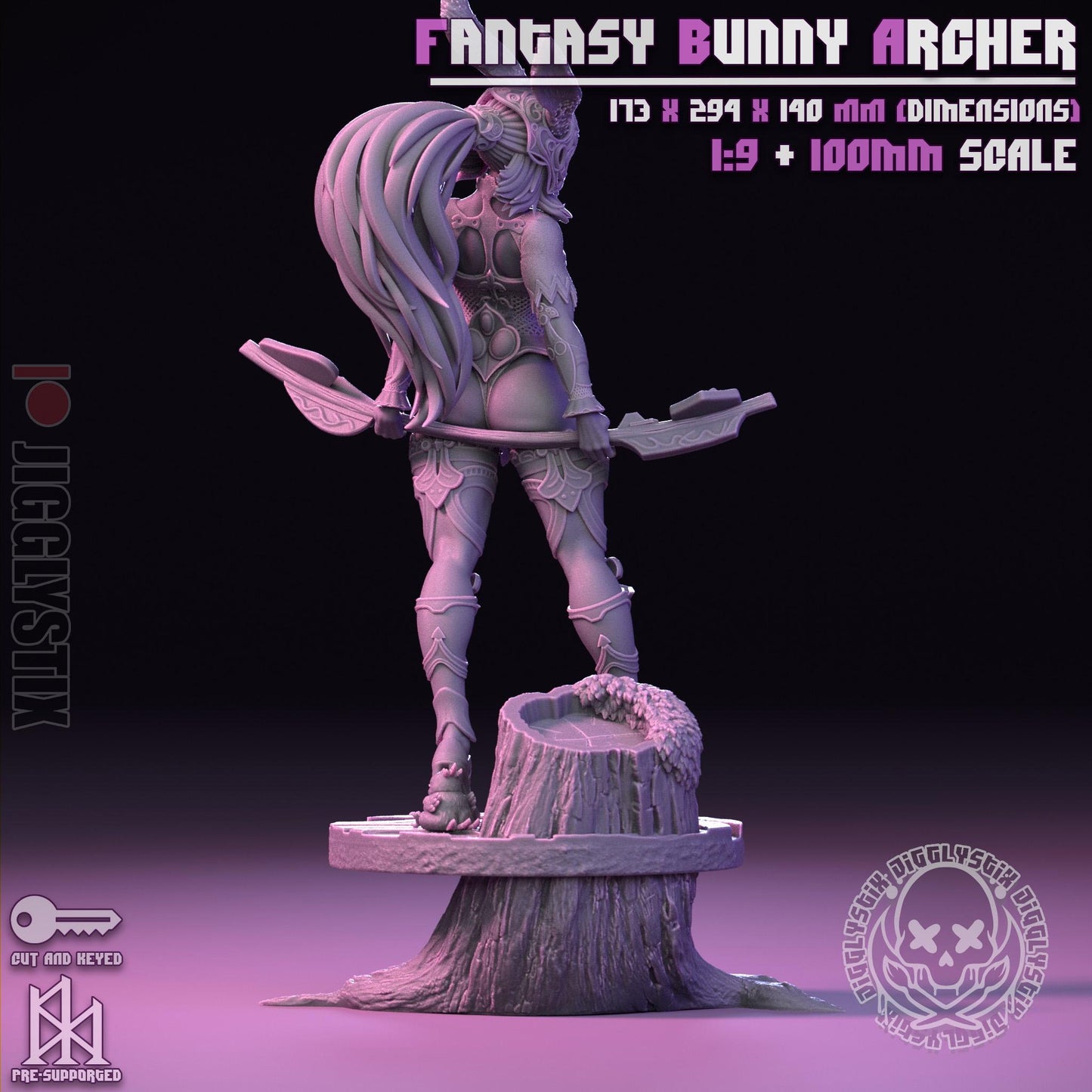 Fantasy Bunny Archer Fran Model Kit | Jigglystix