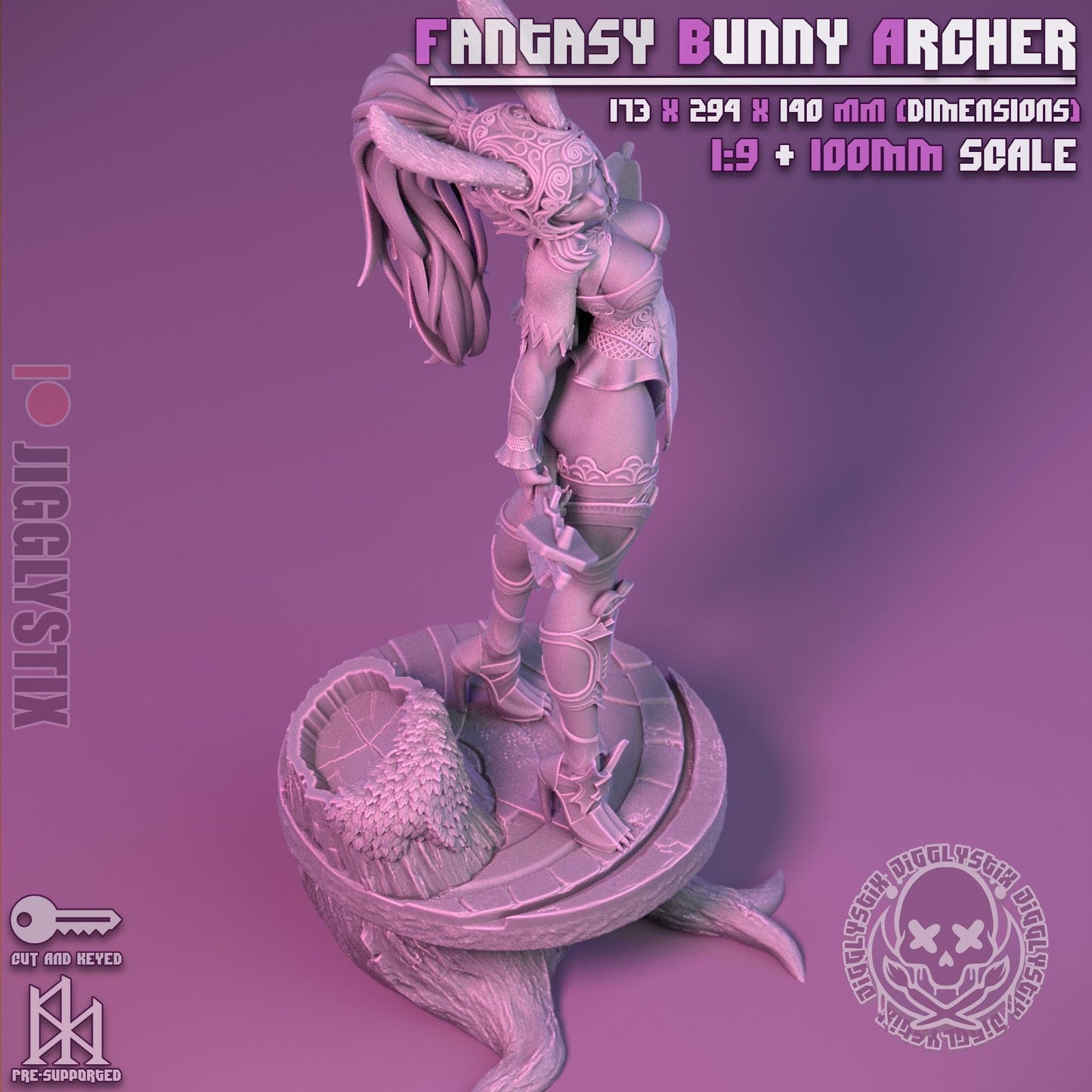 Fantasy Bunny Archer Fran Model Kit | Jigglystix